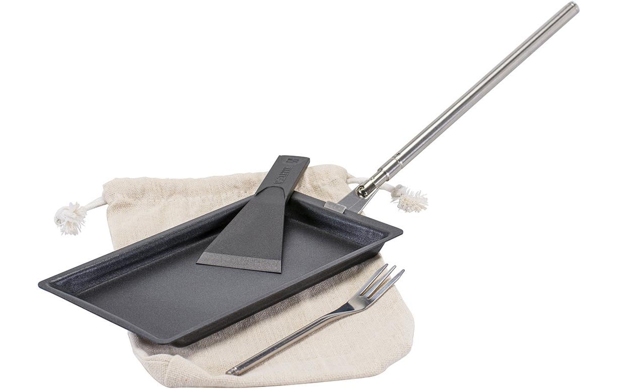 Kadastar Grill-/Raclette-Kit 6-teilig – 23 × 11,5 × 1,5 cm, für 6 Personen, Stahl, schwarz