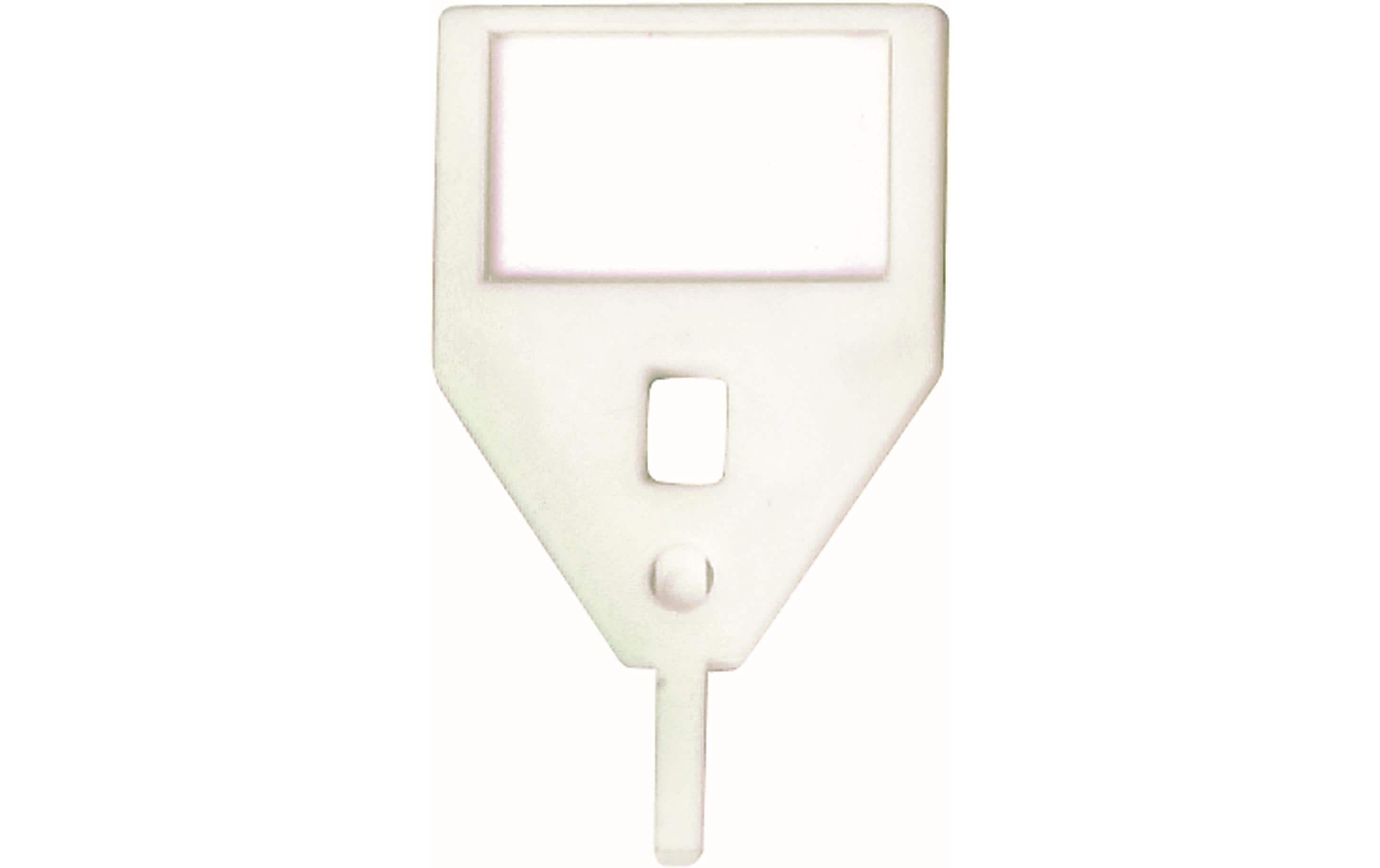 Robert rieffel Rieffel Schlüsselschild Visu-Color – Kunststoff, Weiss, 10er-Pack