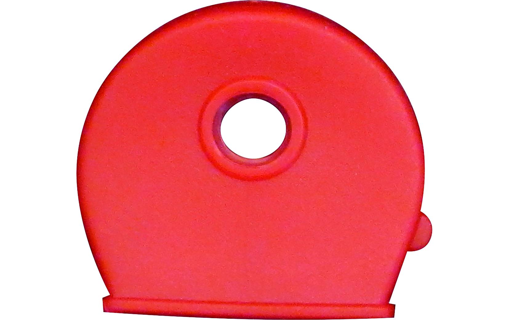 Rieffel Schlüsselkappen – Kunststoff, Rot, 100er-Pack