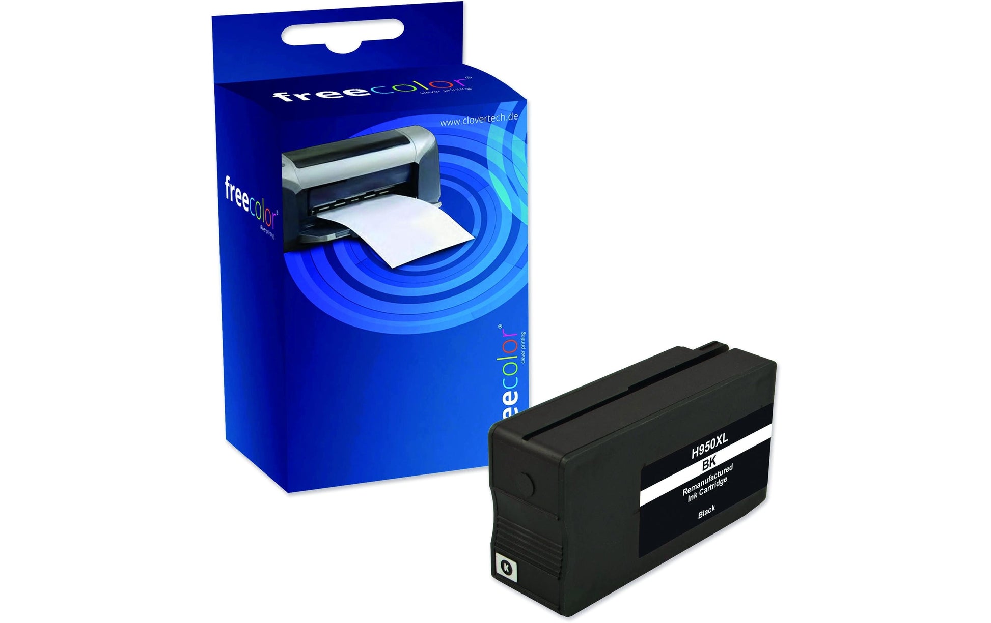 Freecolor 950/951 Schwarz Tintenpatrone (Kompatibel) – 2'300 Seiten – für HP OfficeJet Pro 8600