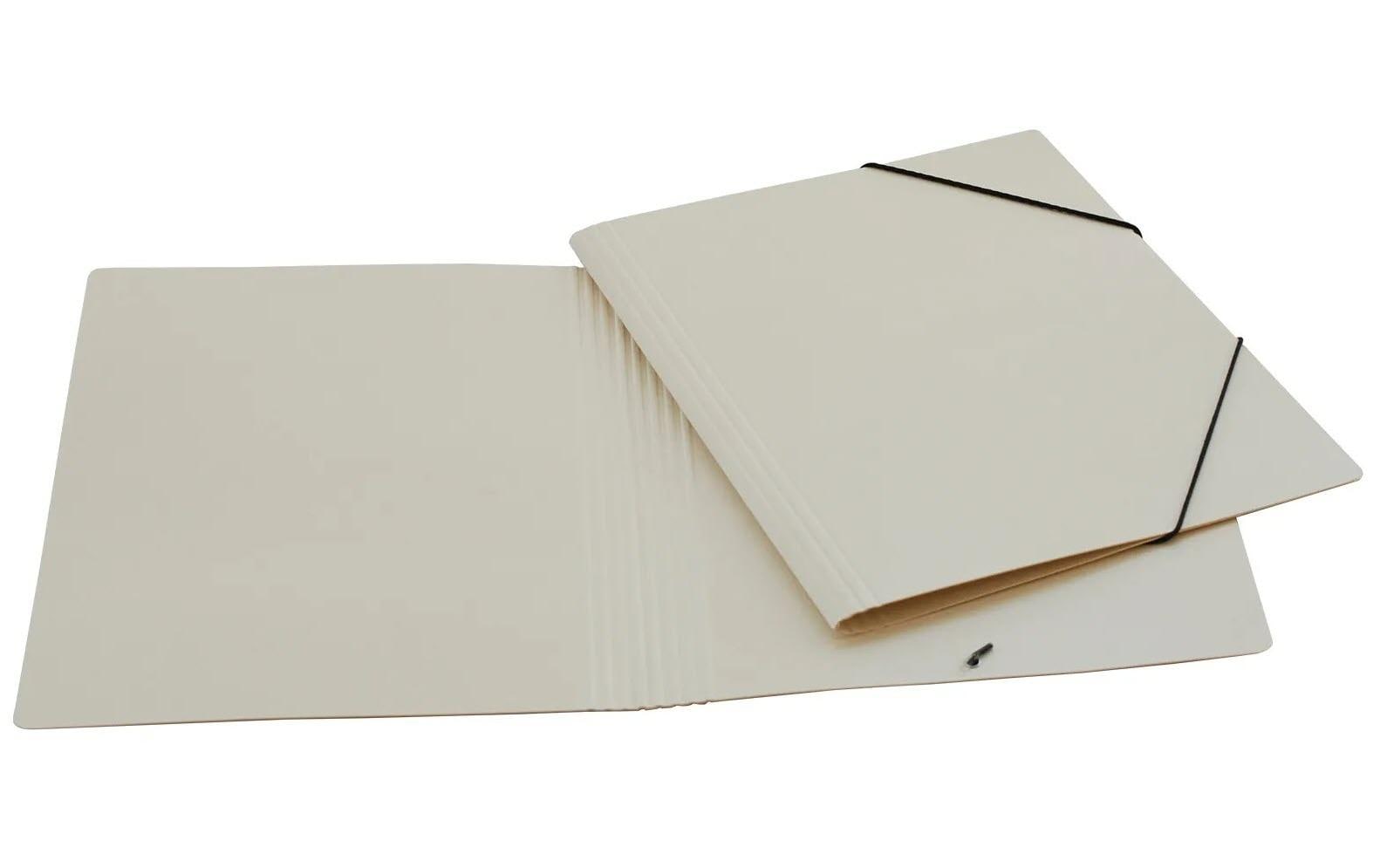 EROLA Sammelmappe für A4, Karton, Chamois, mit Gummizug