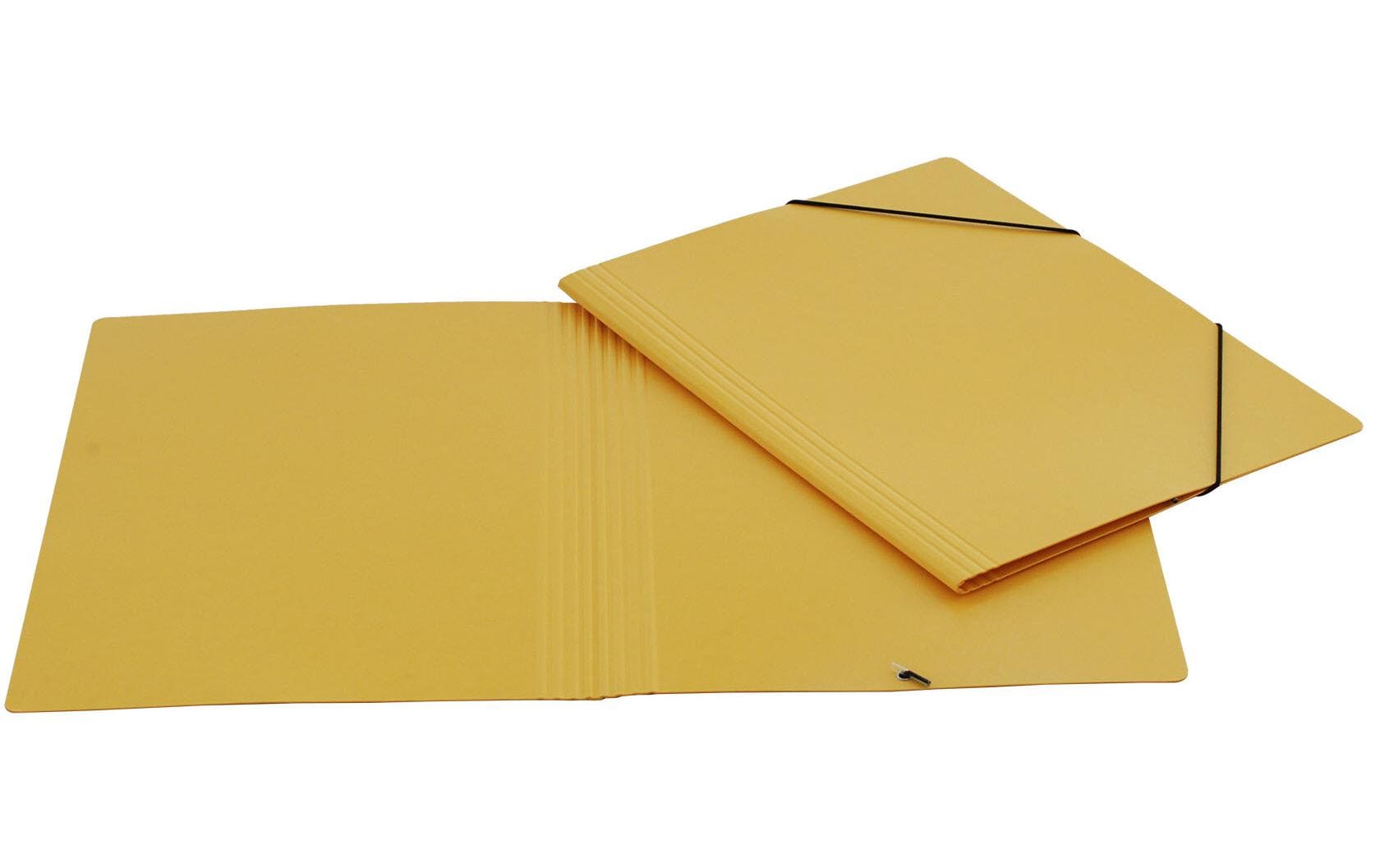 EROLA Sammelmappe für A4, Karton, Gelb, mit Gummizug