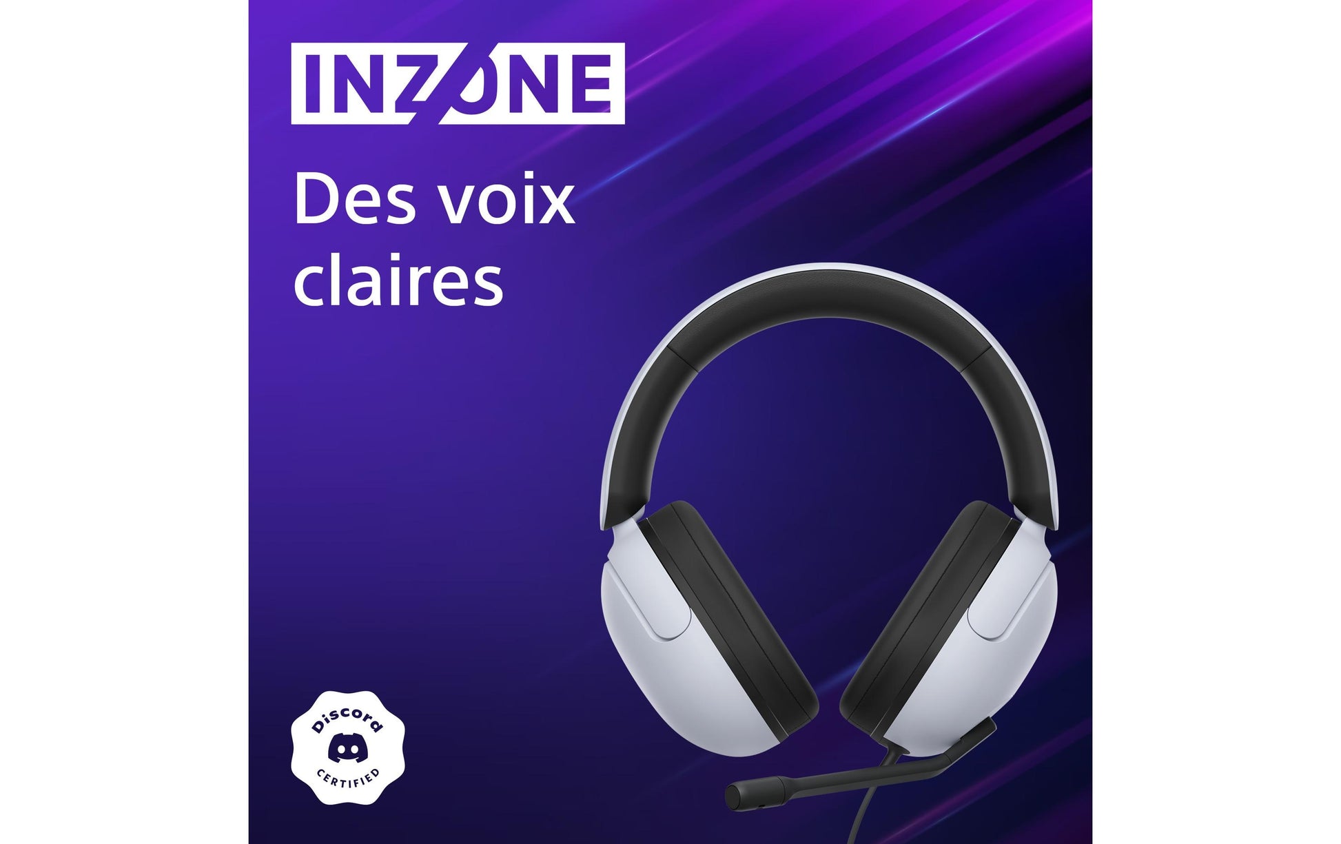Sony INZONE H3 – Verkabeltes Gaming-Headset – 3,5 mm Klinke, Surround-Sound – Weiss – für PS5