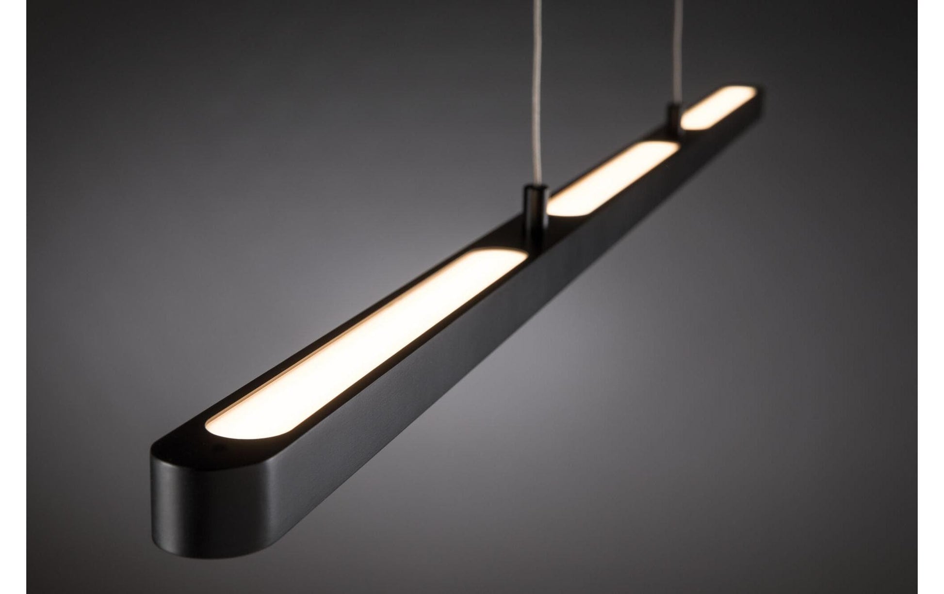 Paulmann Pendelleuchte Lento – 100 × 3 cm, 4950 lm, 43 W, 2700–6500 K, dimmbar, für ZigBee 3.0, schwarz