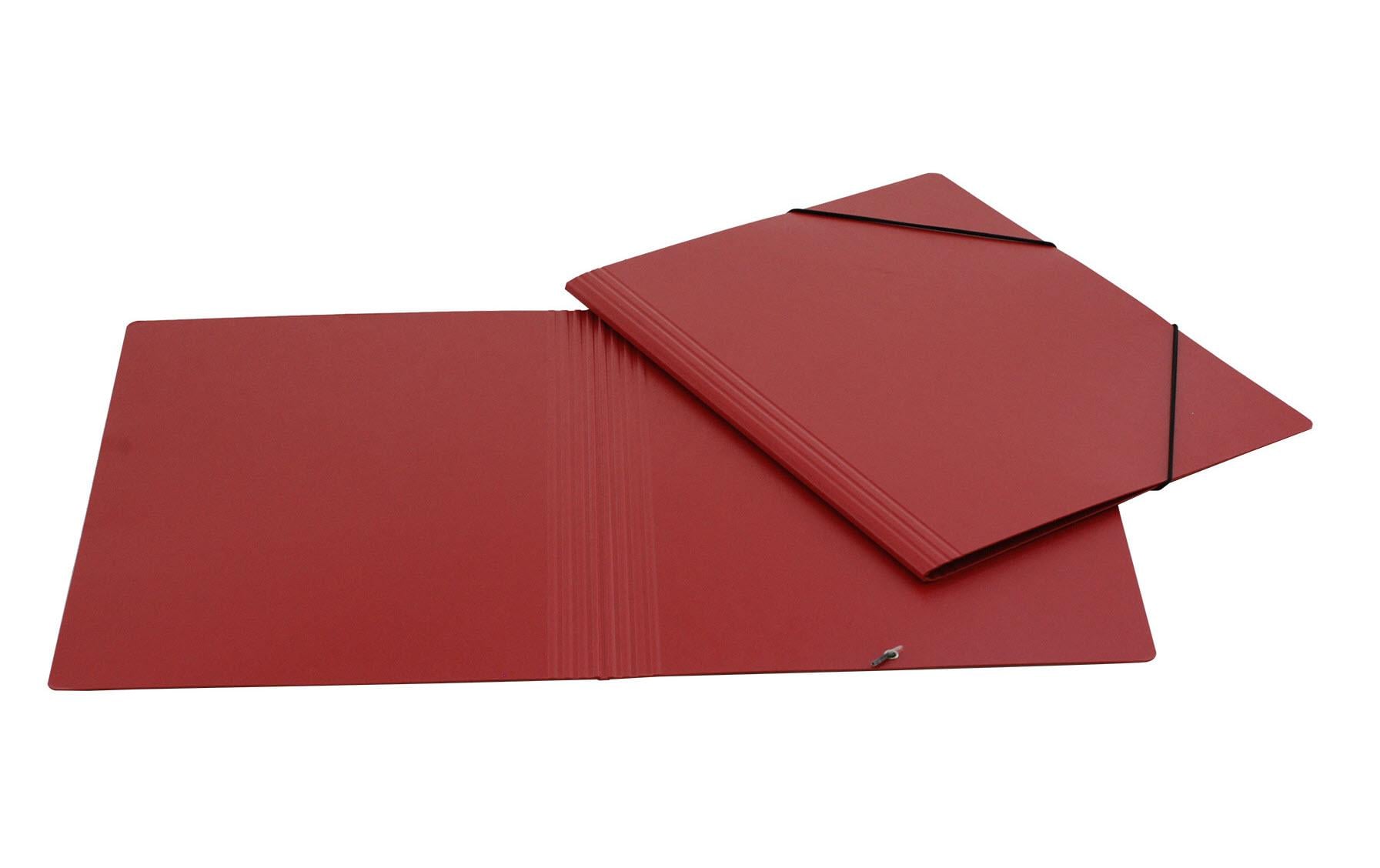 EROLA Sammelmappe für A4, Karton, Rot, mit Gummizug