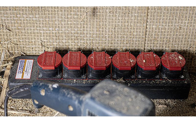 Steffen IP55 Professional Steckdosenleiste, 6×T25, 5 m, Klappdeckel, Eingang T25, IP55 – Rot