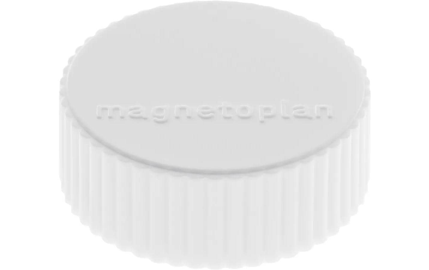 Magnetoplan Tafelmagnete – Ø 34 mm – Haftkraft 2 kg, 10 Stück, Ferrit, Weiss