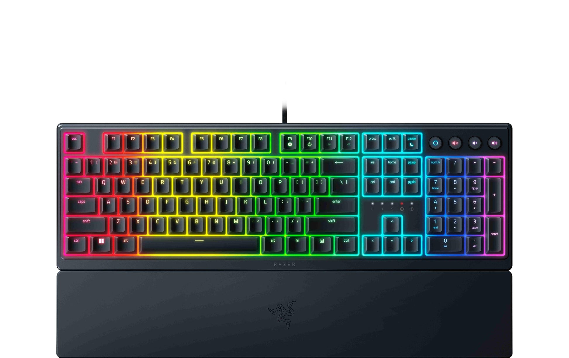 Razer Ornata V3 – Gaming-Tastatur – Mecha-Membran, kabelgebunden – RGB – QWERTZ (CH) – mit Handballenauflage