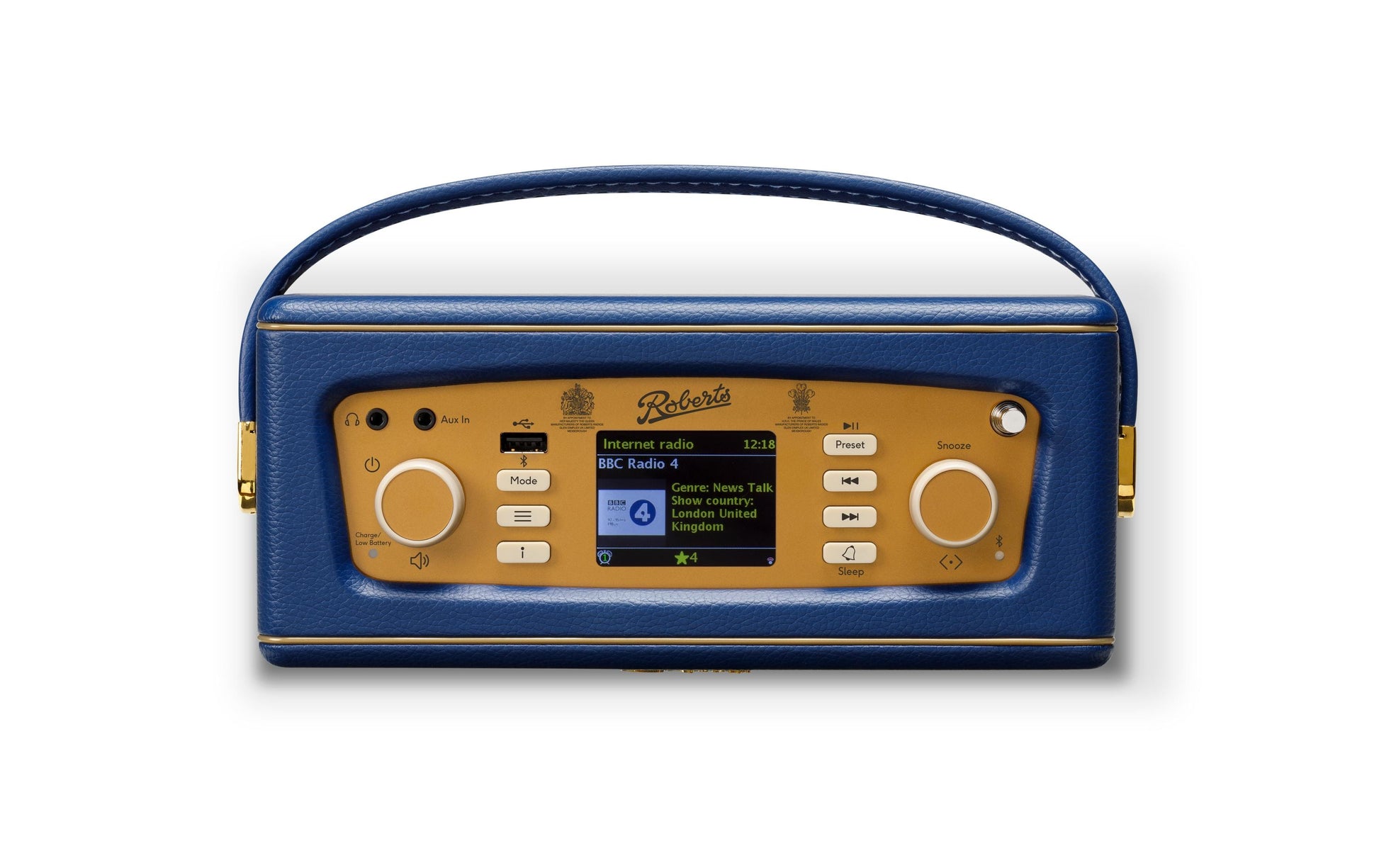 Roberts Radio Roberts Revival iStream 3L – DAB-/Internetradio – Portabel – DAB+, UKW, Internetradio, Bluetooth – Dunkelblau
