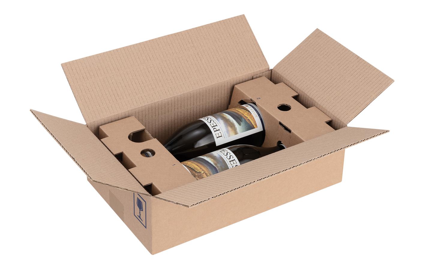 Brieger VinoPac – für 2 Flaschen, 370 × 220 × 101 mm, Braun