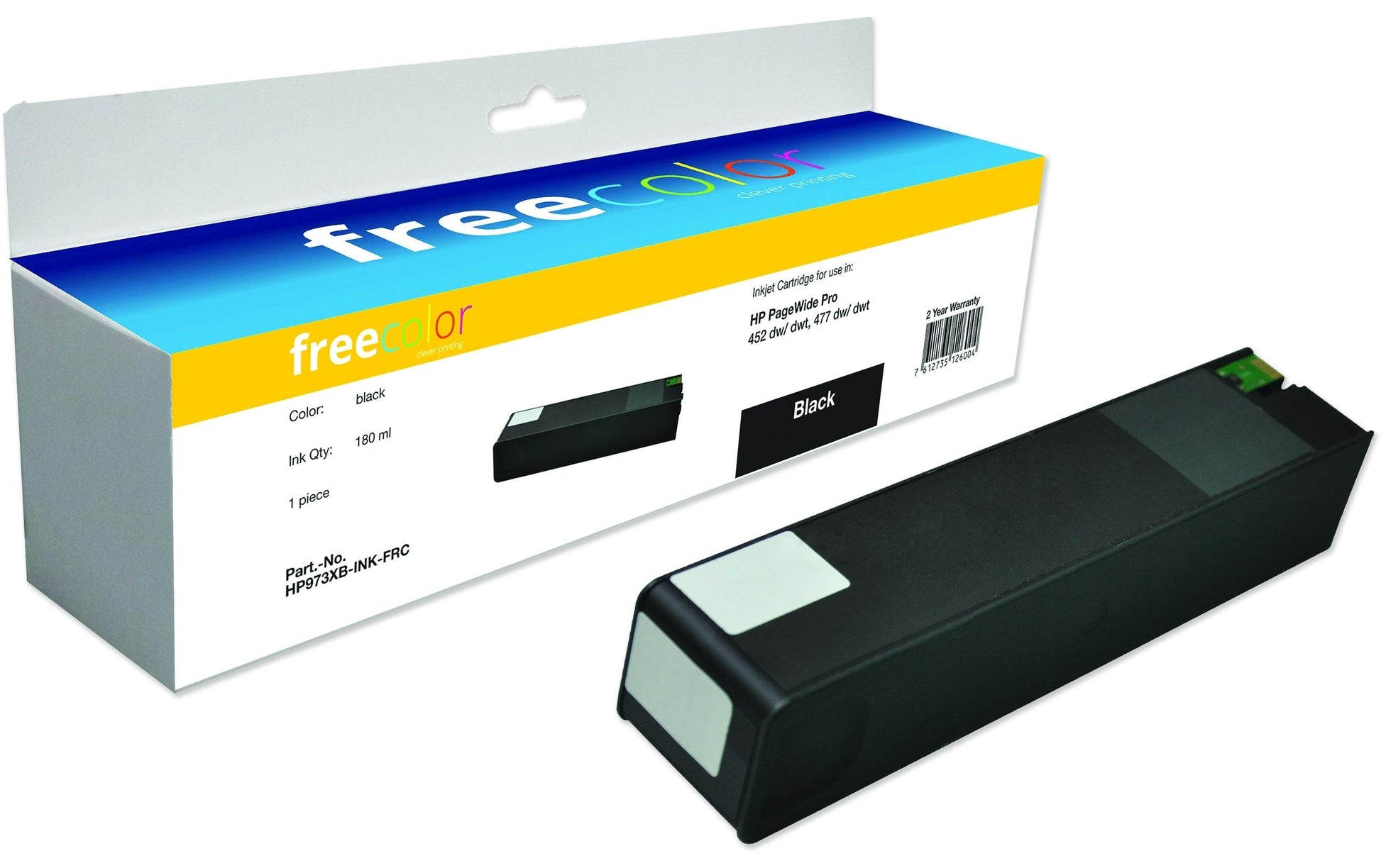 Freecolor Tintenpatrone 973, Schwarz, 10'000 Seiten, Kompatibel – für HP PageWide Pro 452, 477