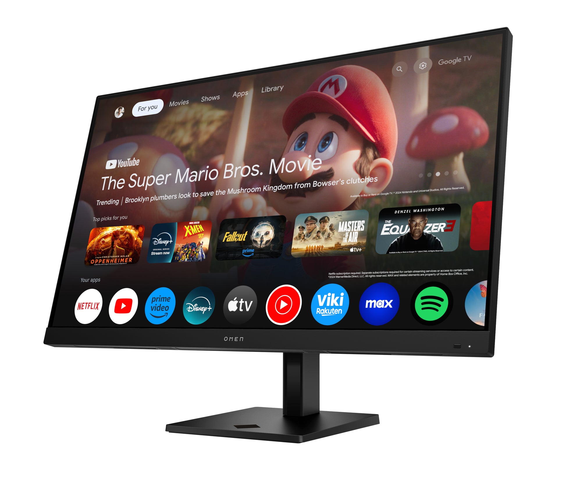 HP 32X – Monitor, 31,5", 3840 × 2160 (UHD 4K), IPS, 144 Hz, 400 cd/m², VESA 100 × 100, Schwarz