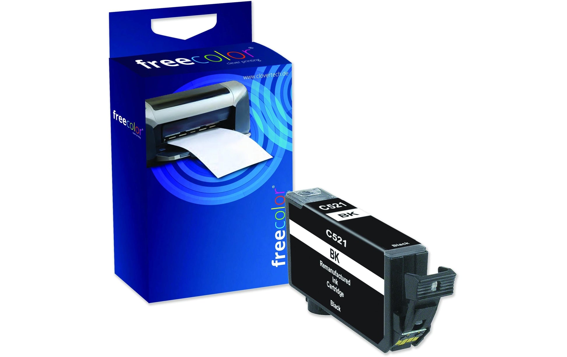 Freecolor CLI-521 Schwarz Tintenpatrone (Kompatibel) – 3'425 Seiten – für Canon Pixma MP 550/560/620 …