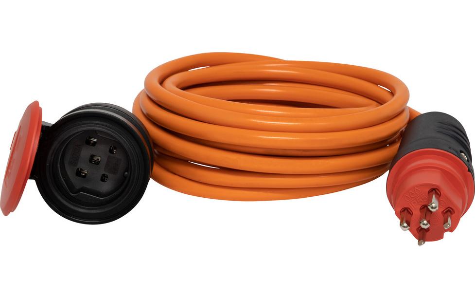Brennenstuhl Netzkabel, T25 auf T25, IP55, 400 V, 10 m, Orange, 1166762832