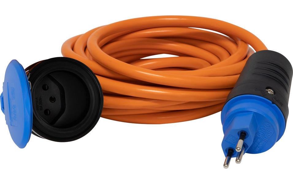 Brennenstuhl Netzkabel, T13 auf T13, Aussenanwendung, IP55, 230 V, 33 m, Orange