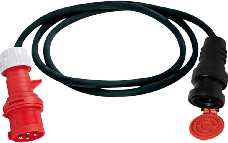 Brennenstuhl 1132990822 Adapterkabel CEE 16/5 zu T25 – 400 V, 16 A, 1,5 m, IP55, Schwarz