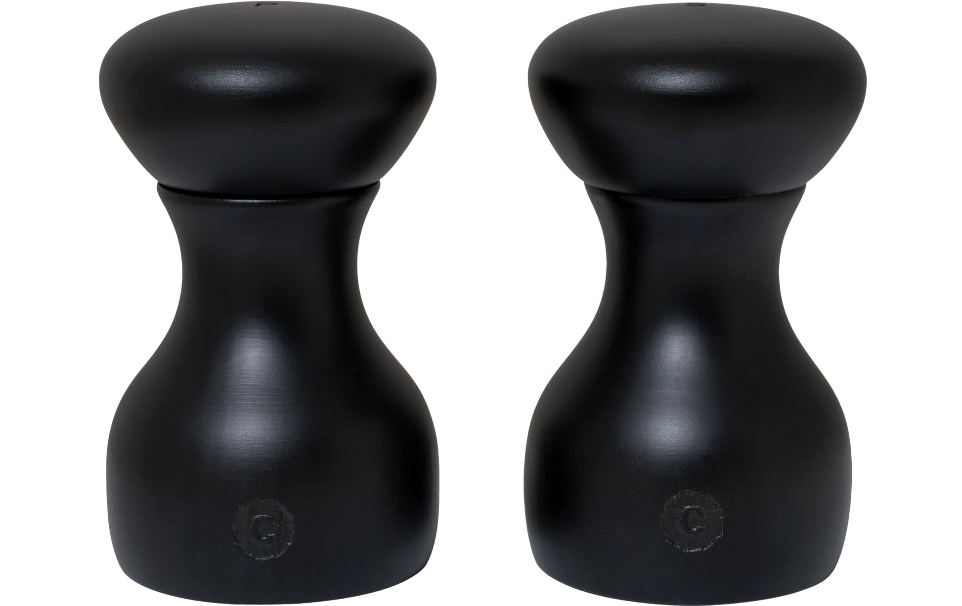 CrushGrind Salz- und Pfeffermühle Ø 5,7 × 9,6 cm, Buchenholz, Schwarz, 2er-Set