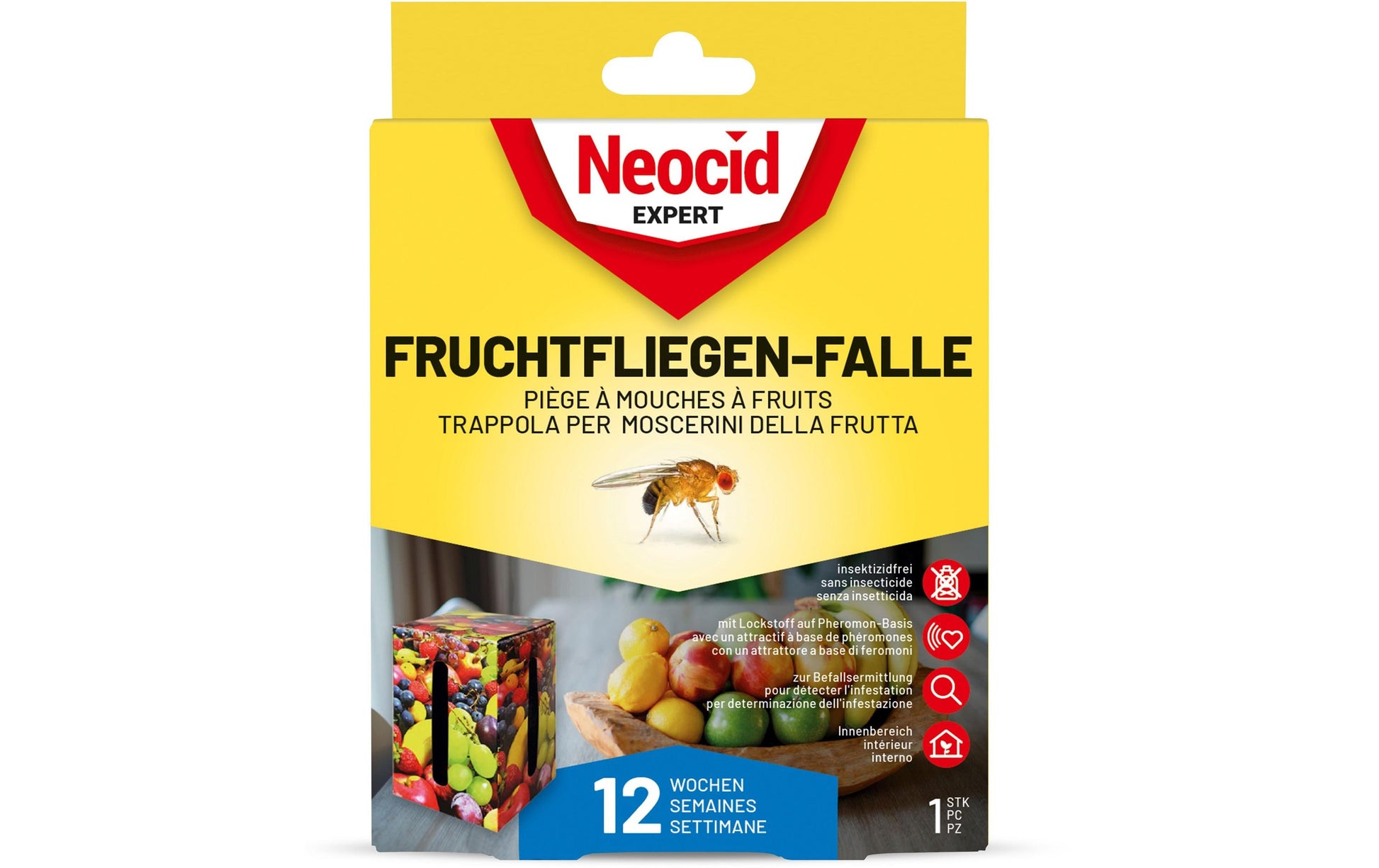 Neocid EXPERT Insektenfalle – 10,5 × 15 cm – mehrfarbig – für Fluginsekten