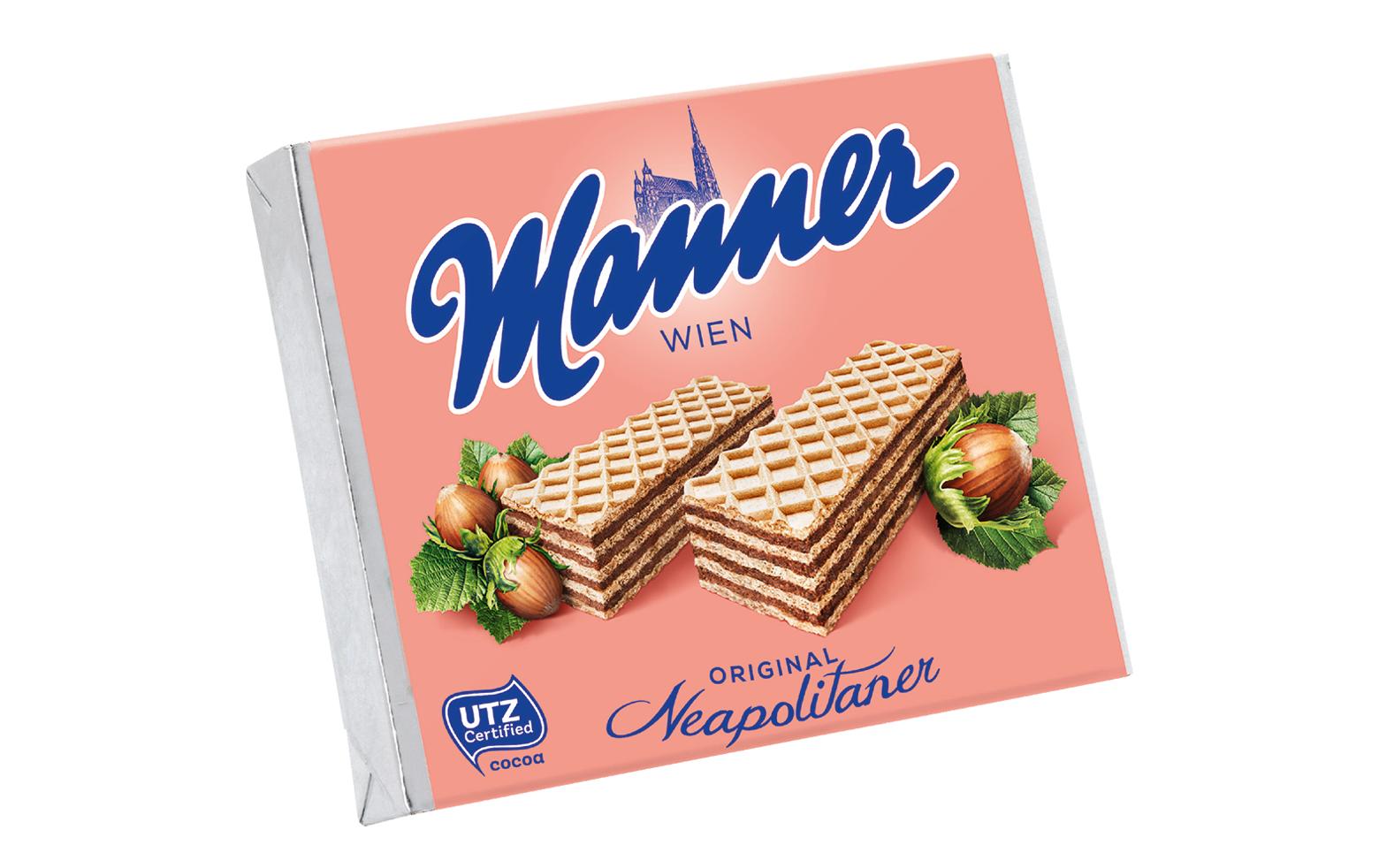 Manner Neapolitaner Waffelgebäck – Haselnuss, vegan – 75 g