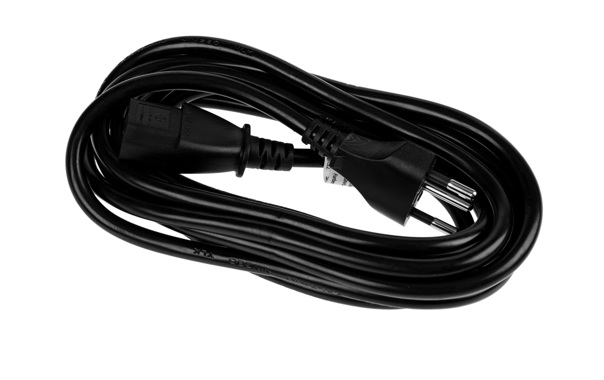 Furber. Netzkabel – T12–IEC C13, 3 m, 230 V/10 A, schwarz