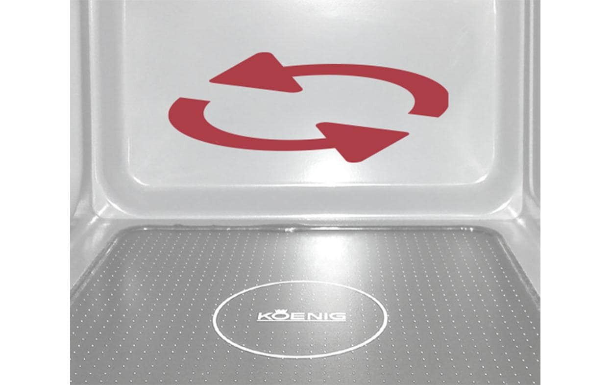 Koenig Grill-Mikrowelle Rotary Wave – 20 l, Grill, 800 W – silber/edelstahl