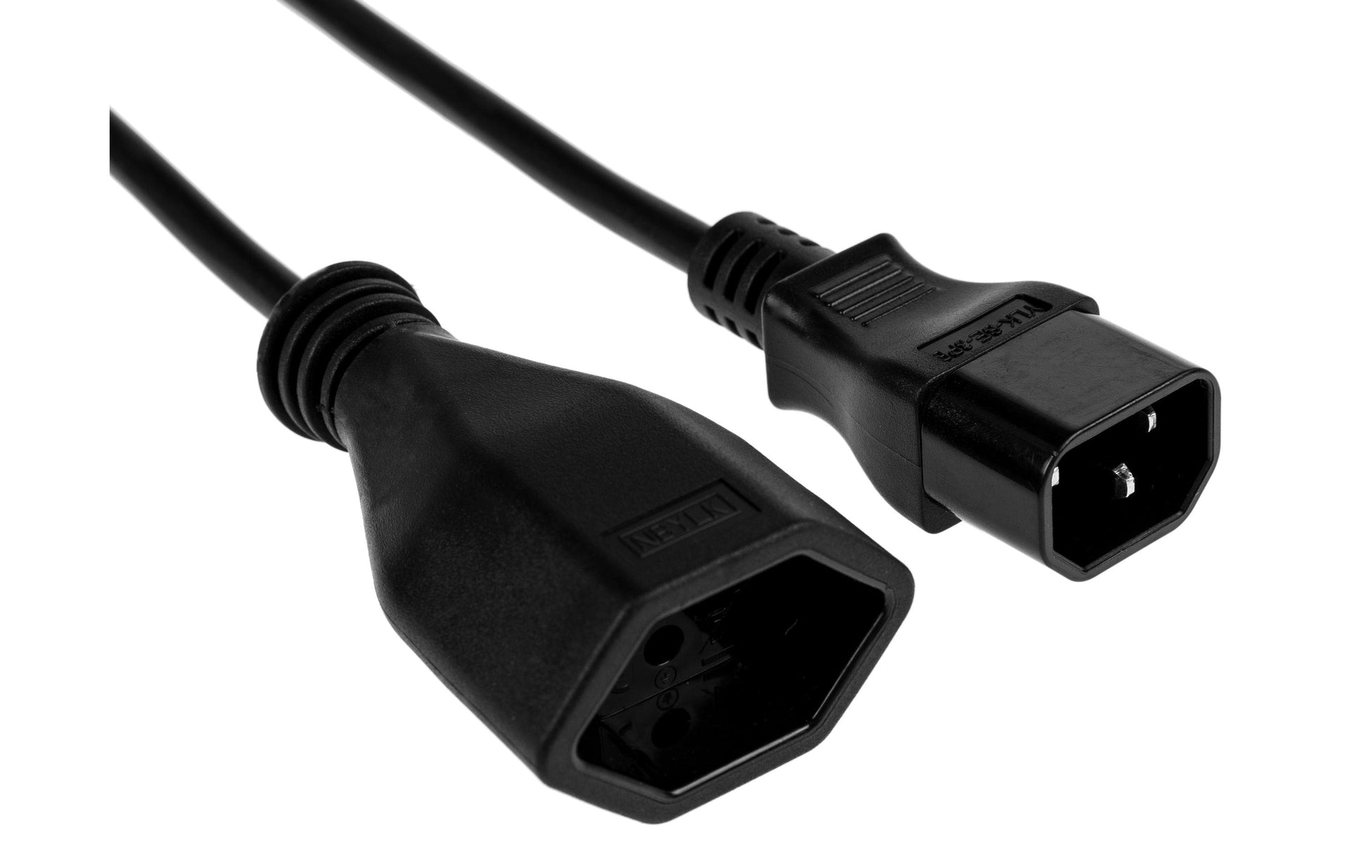 FURBER.power Netzkabel – C14–T13, 0,3 m, 230 V, schwarz