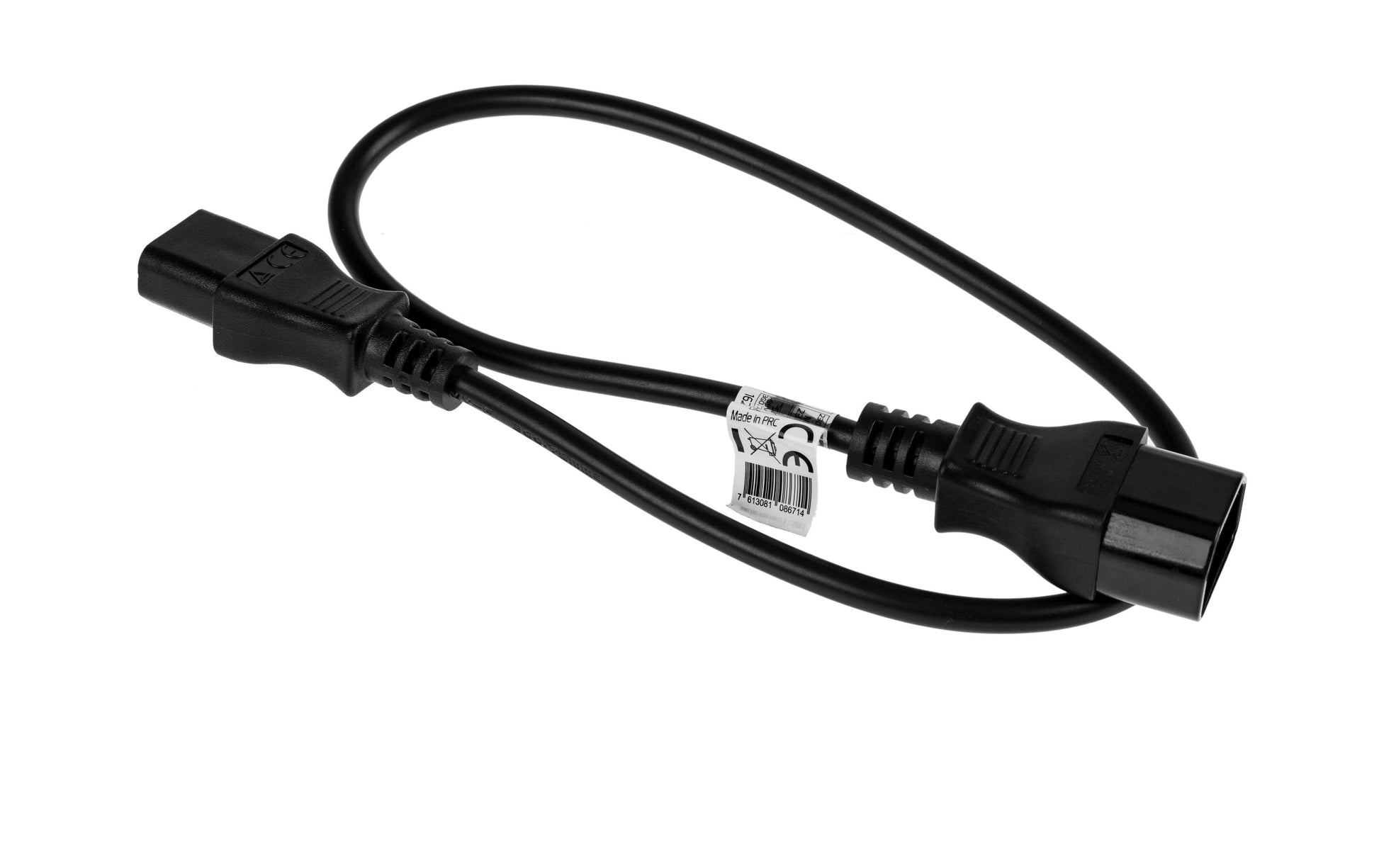 Furber. Netzkabel – IEC C14 zu IEC C13, 0,5 m, 2,5 A, schwarz