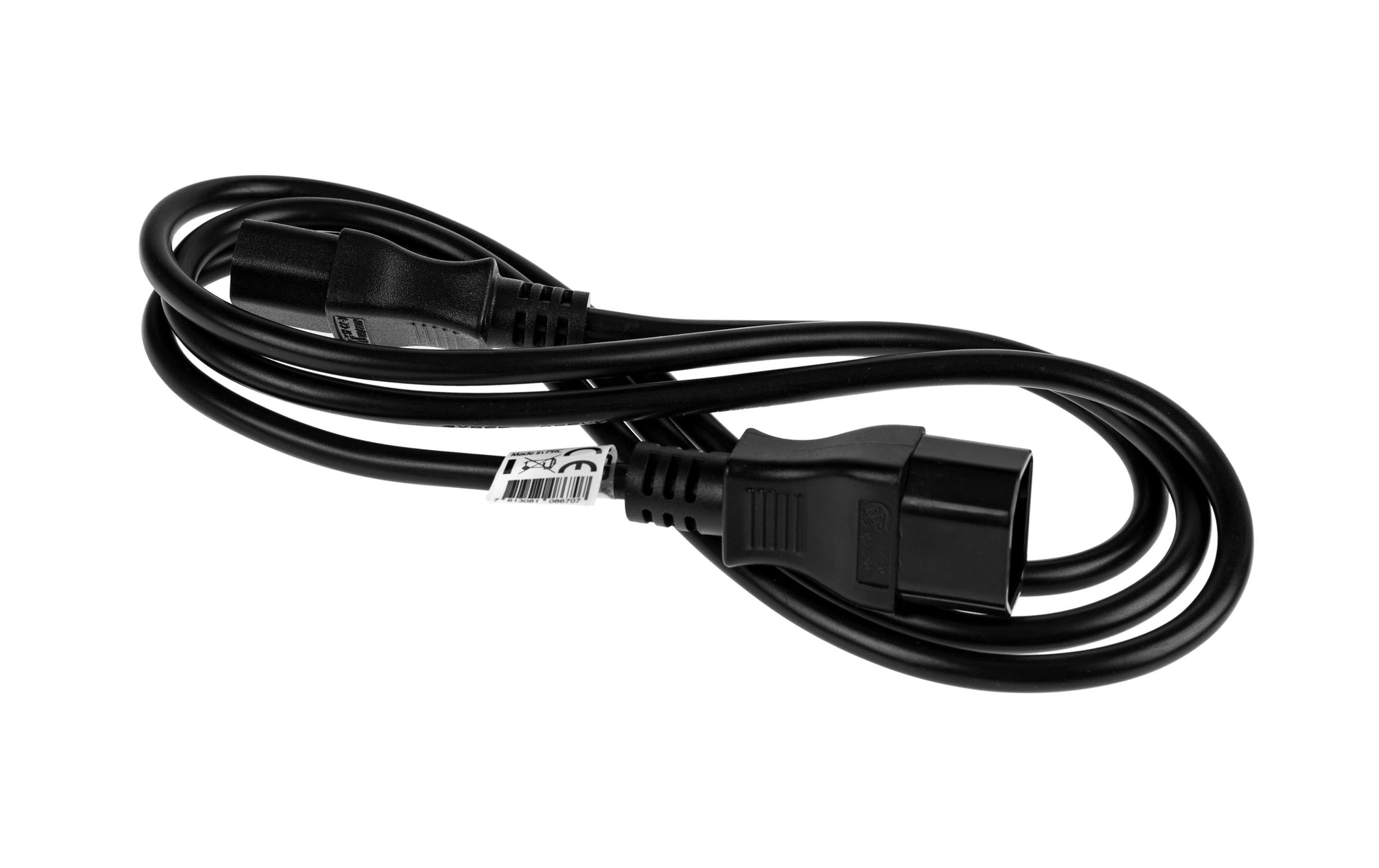 Furber. Netzkabel – IEC C14 zu IEC C13, 1,5 m, 2,5 A, schwarz