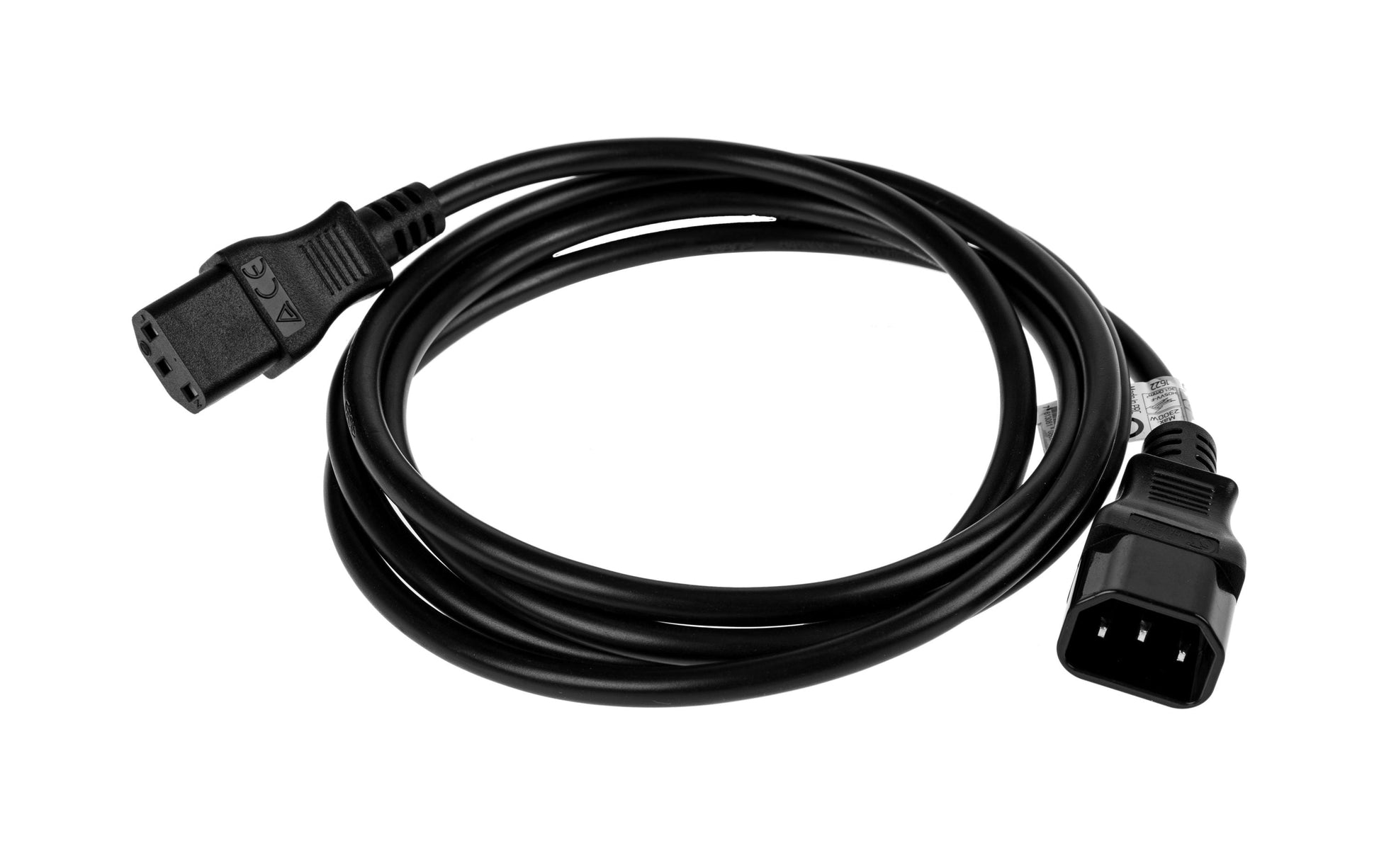 Furber. Netzkabel – IEC C14 zu IEC C13, 2 m, 230 V/2,5 A, schwarz