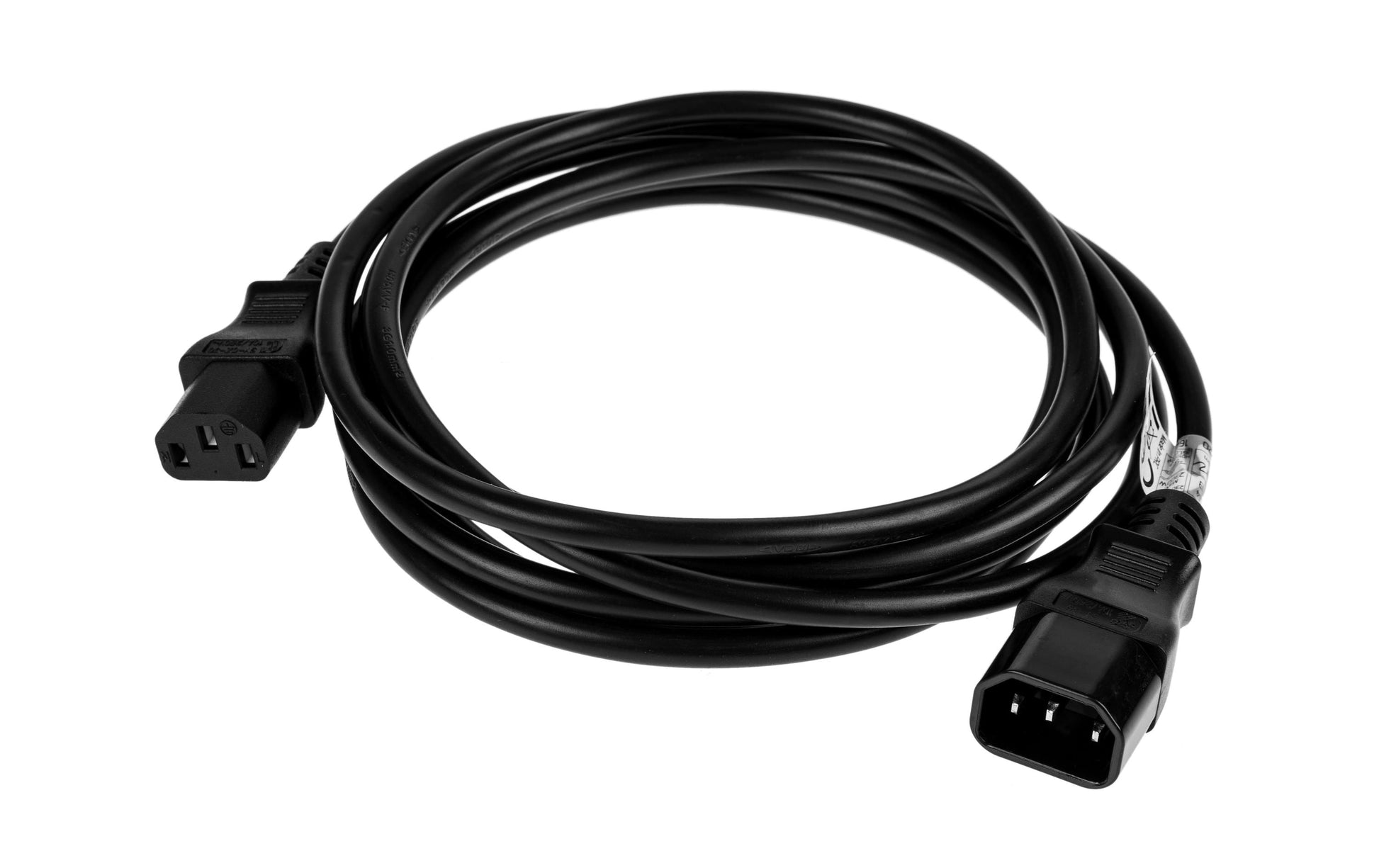 Furber. Netzkabel – IEC C14 zu IEC C13, 3 m, 2,5 A, schwarz
