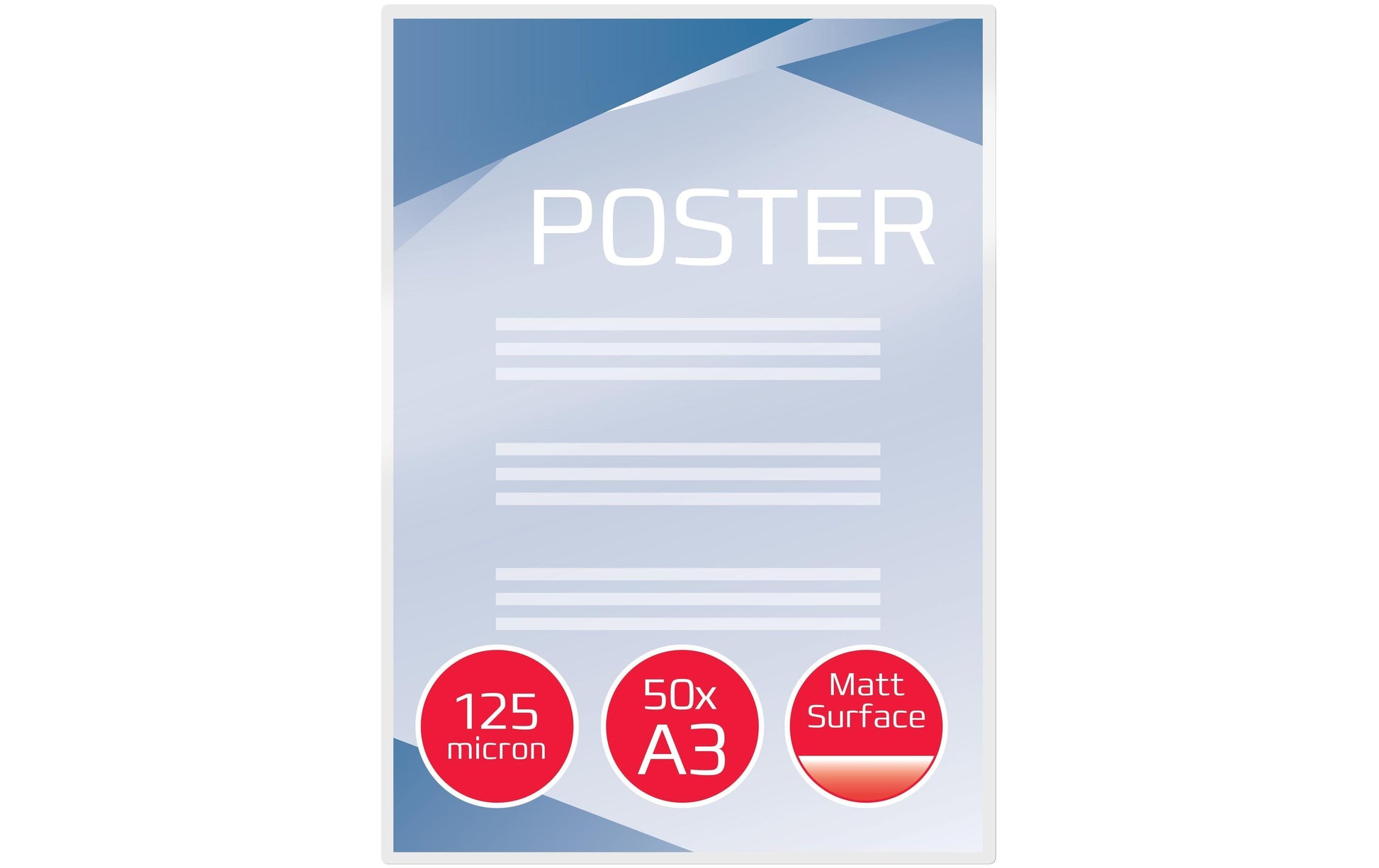 GBC Laminierfolien A3, matt – 125 µm, 50 Stk.