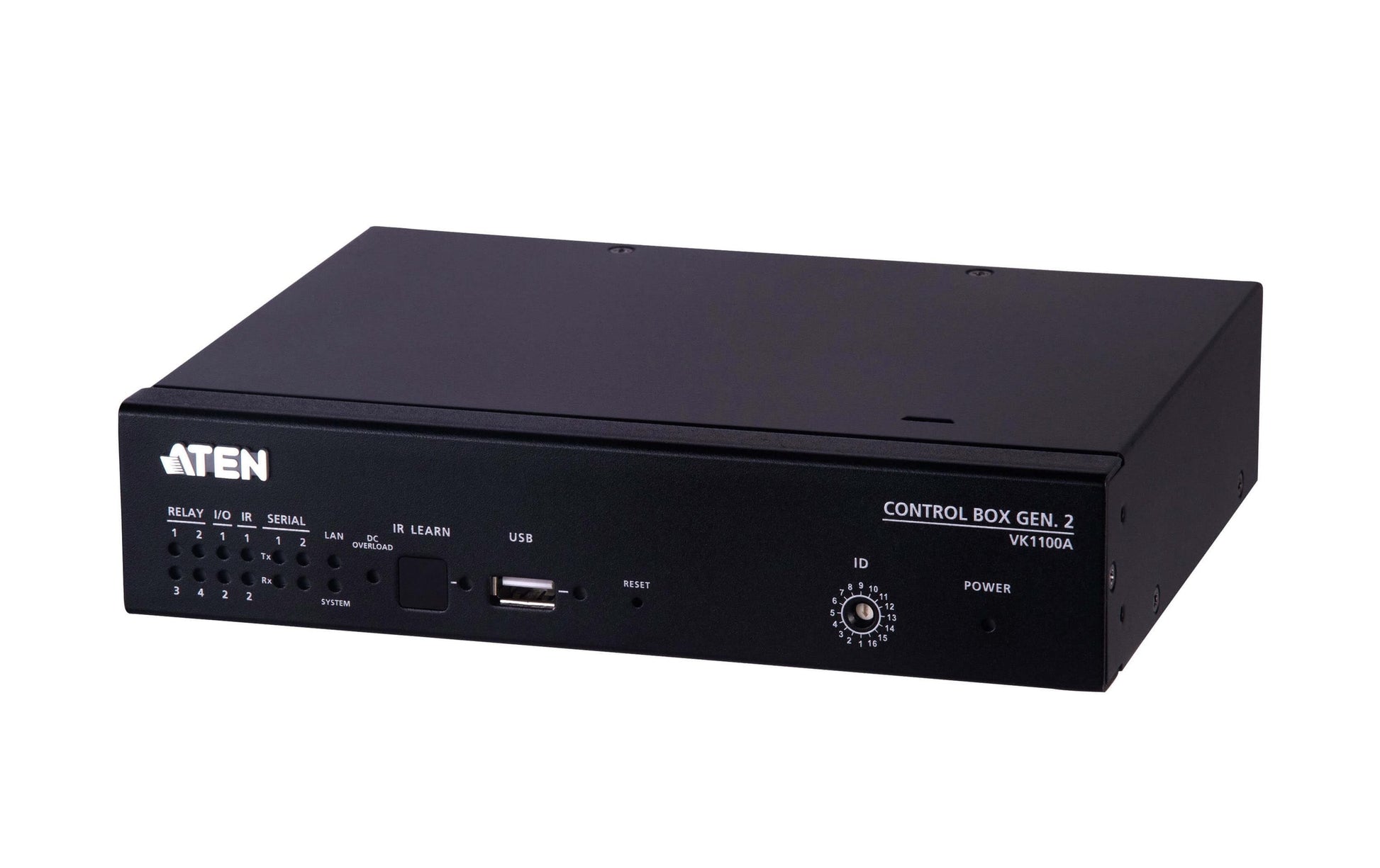 ATEN VK1100A – Kontrollprozessor – RS‑232/422/485 (2/1/1), 8 Relais, IR, Gigabit LAN, 1× USB‑A