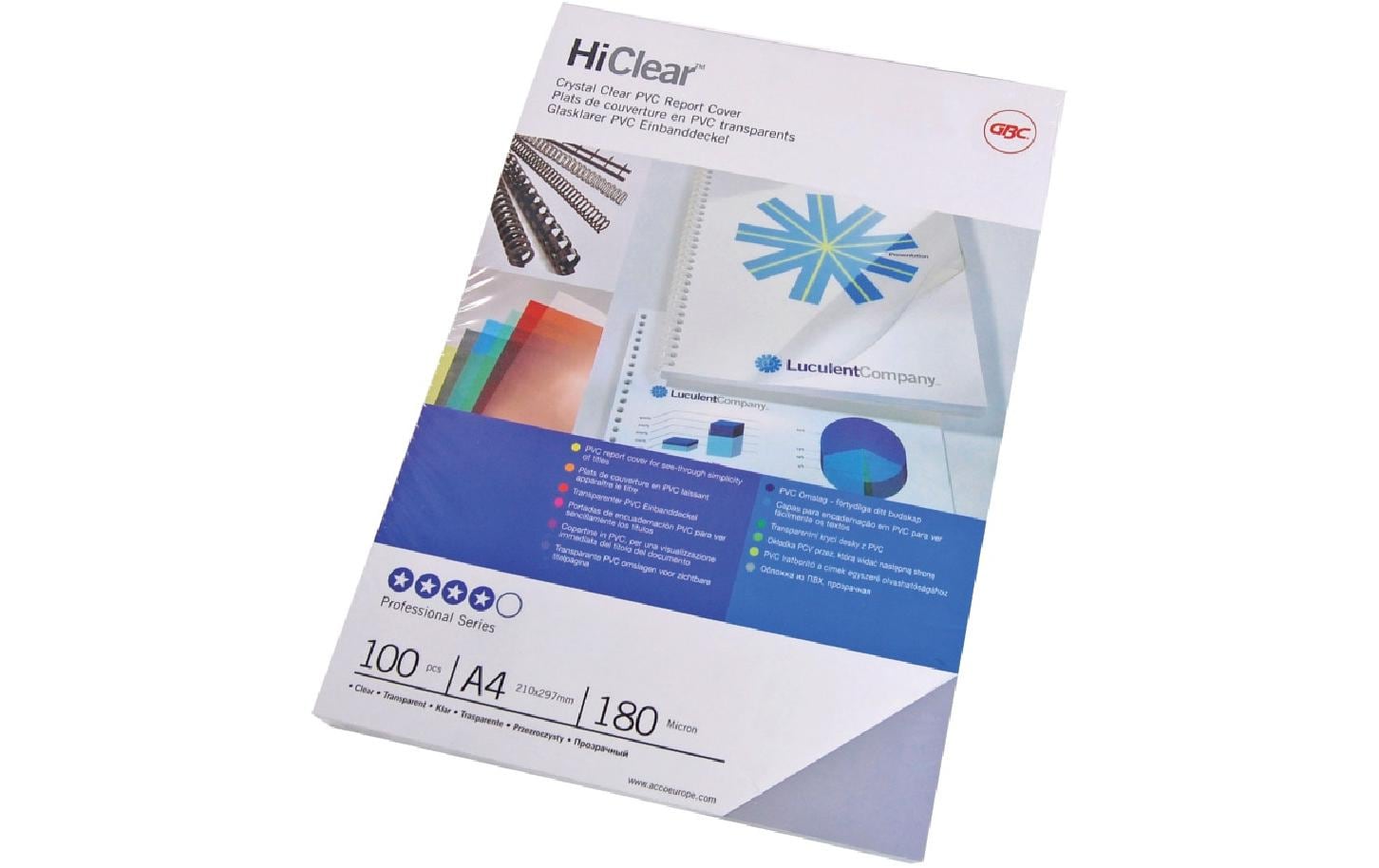 GBC Einbandfolien – transparent, Kunststoff – 100 Stk.