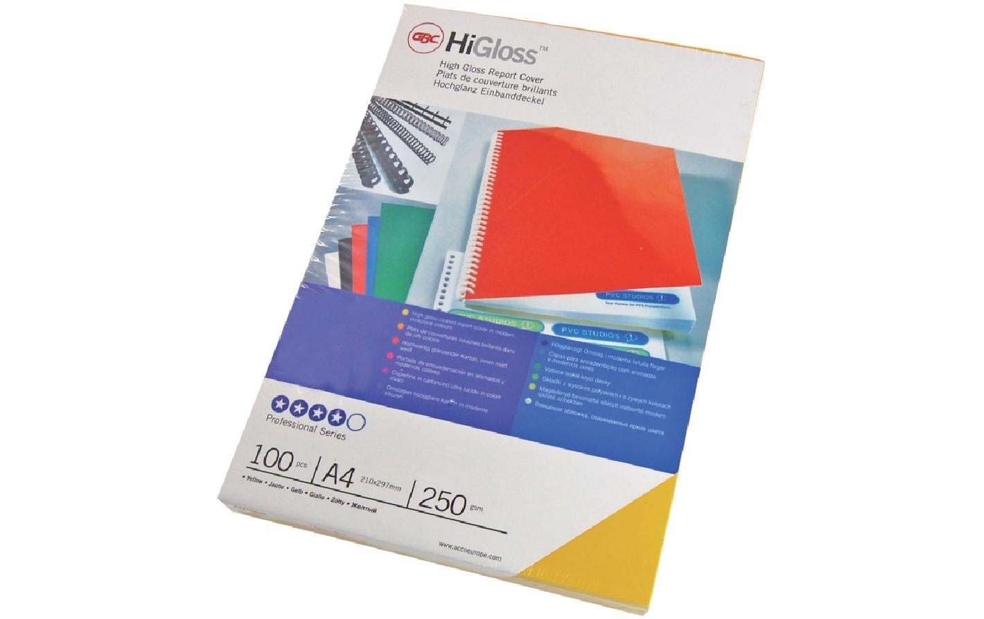 GBC Umschlagdeckel HiGloss – 210×297 mm, rot, Karton – 100 Stk.