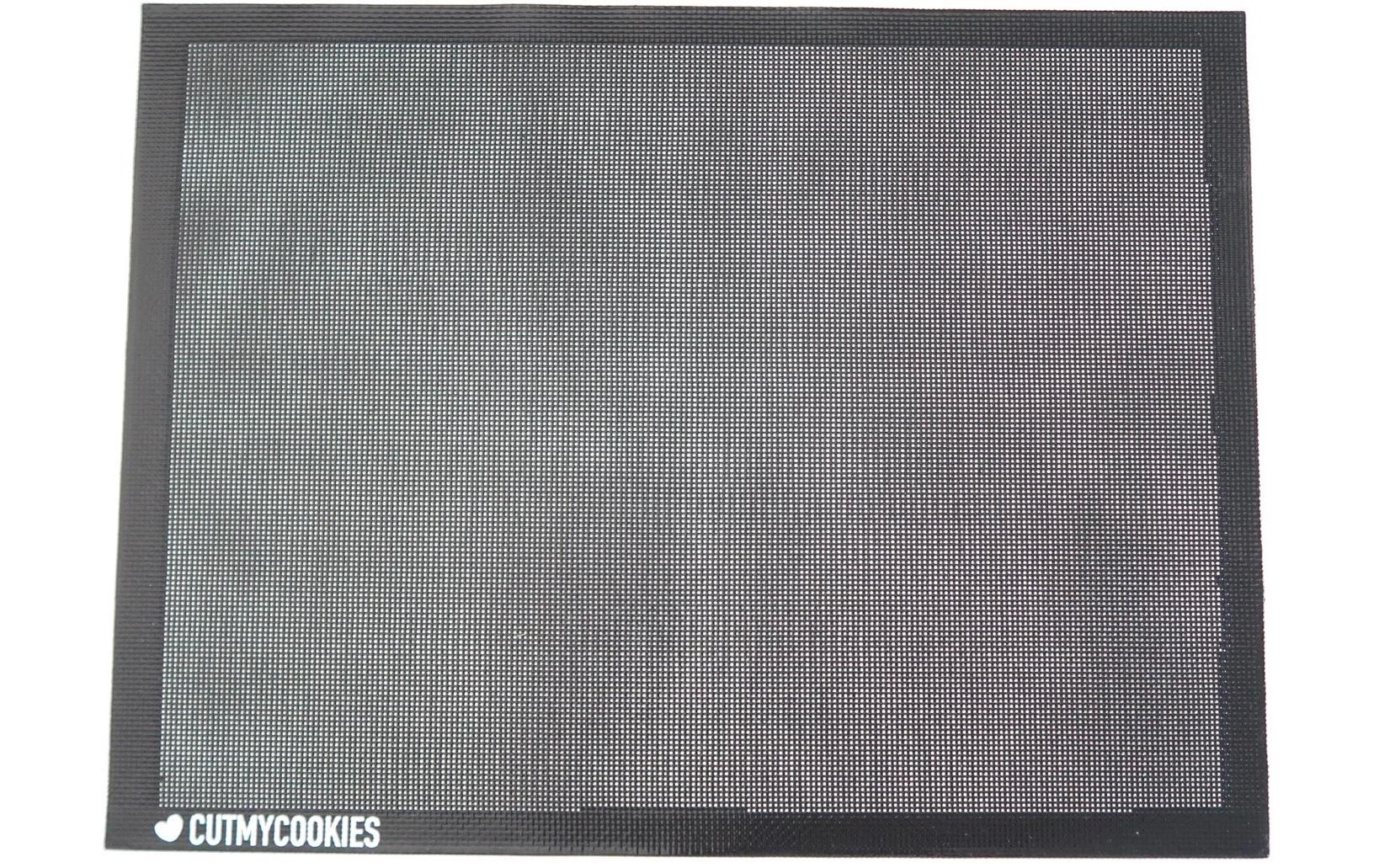 Backshopschweiz Backmatte 30 × 40 cm, Silikon, wiederverwendbar, schwarz