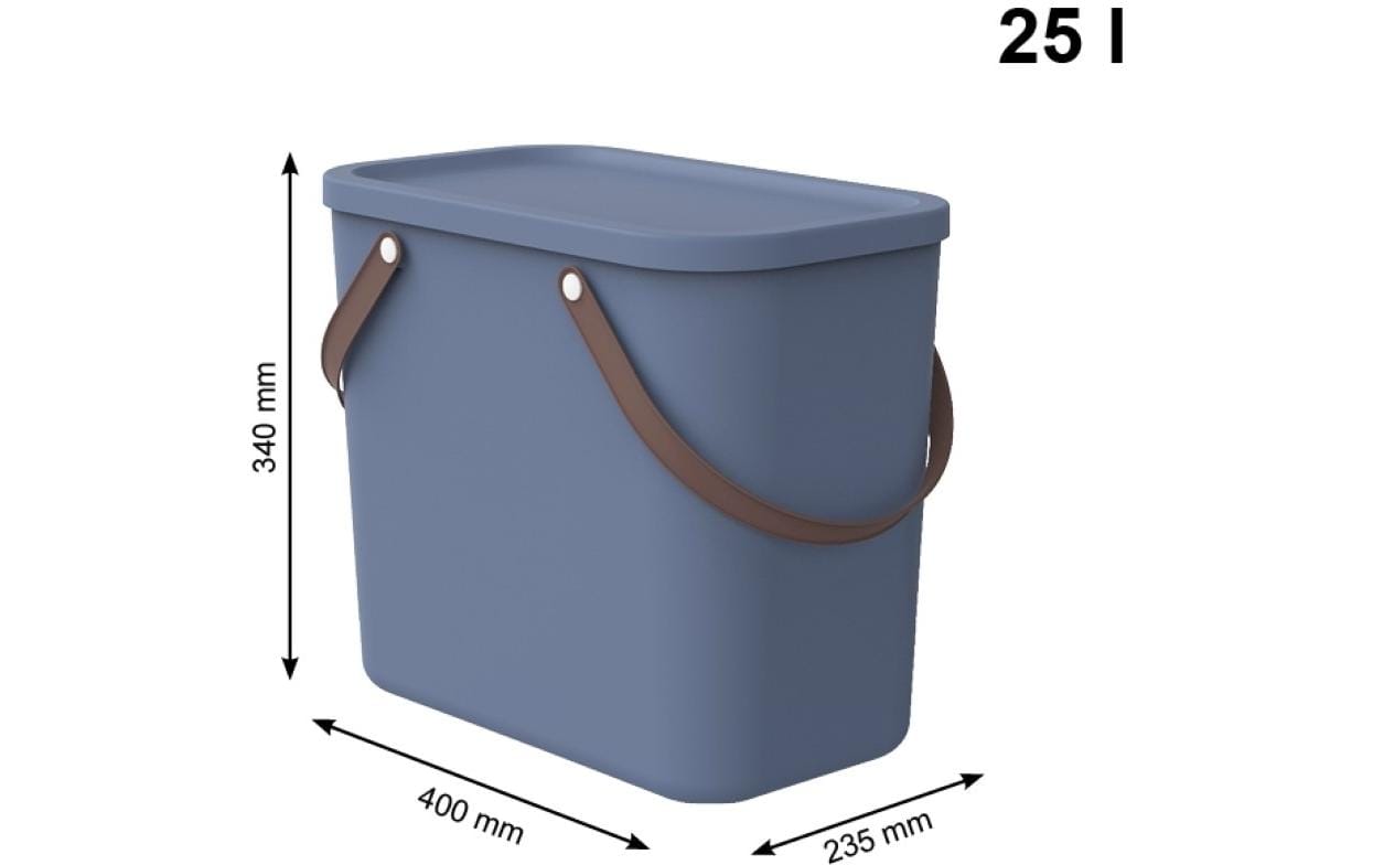 Rotho Aufbewahrungsbox Albula – Kunststoff, Horizon Blau, 23,5 × 34 × 40 cm