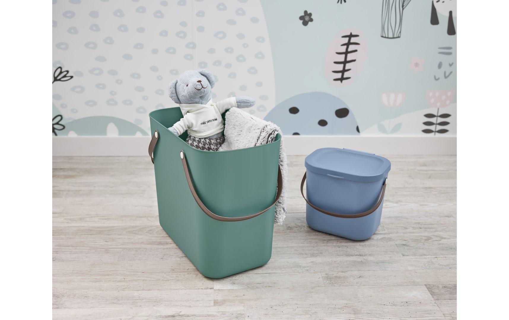Rotho Aufbewahrungsbox – Kunststoff, Mistelgrün, 23,5 × 34 × 40 cm