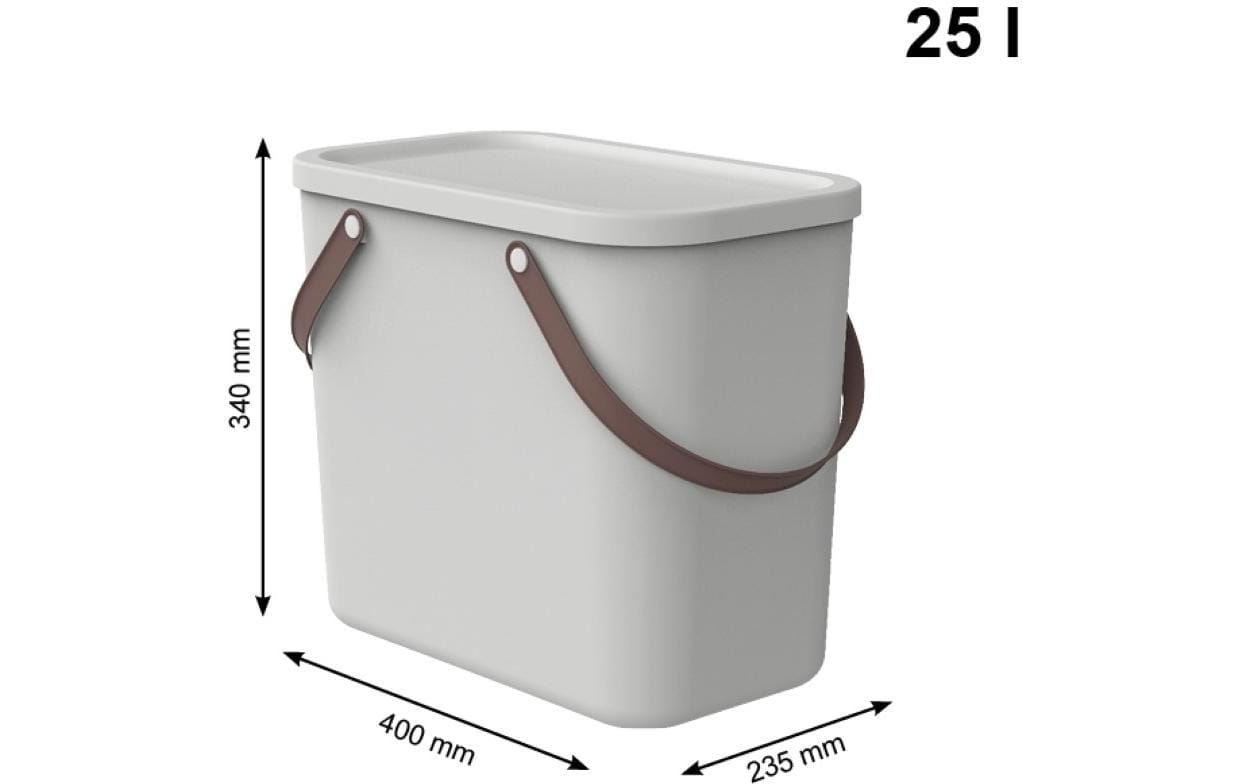 Rotho Aufbewahrungsbox – Kunststoff, Mistelzweig Weiss, 23,5 × 34 × 40 cm – 1er-Pack