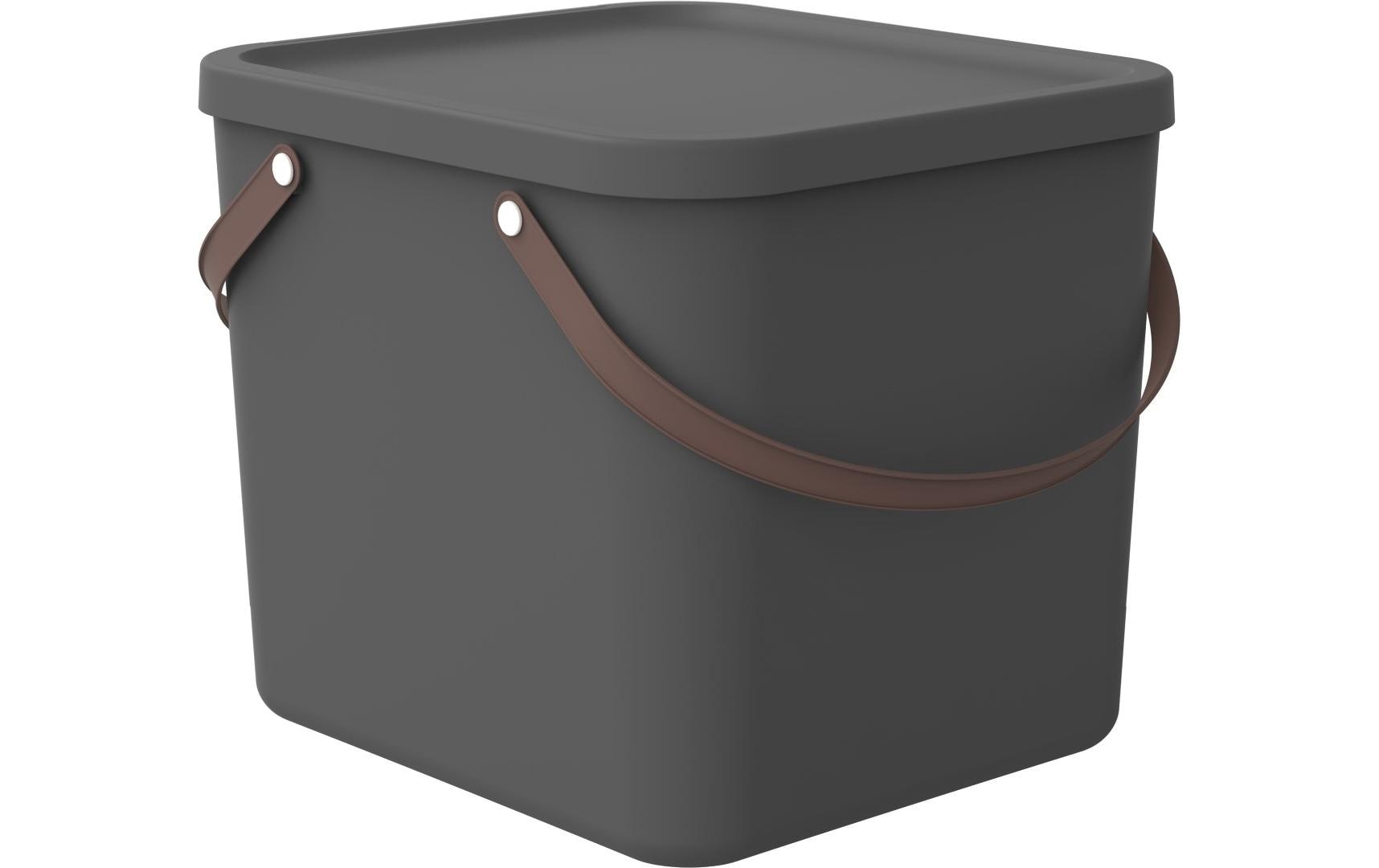 Rotho Aufbewahrungsbox Albula – Kunststoff, Anthrazit, 35,8 × 34 × 40 cm