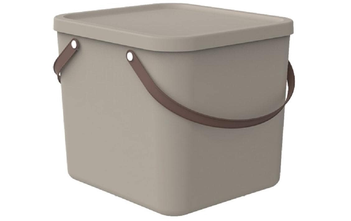 Rotho Aufbewahrungsbox Albula – Kunststoff, Cappuccino, 35,8 × 34 × 40 cm – 1er-Pack