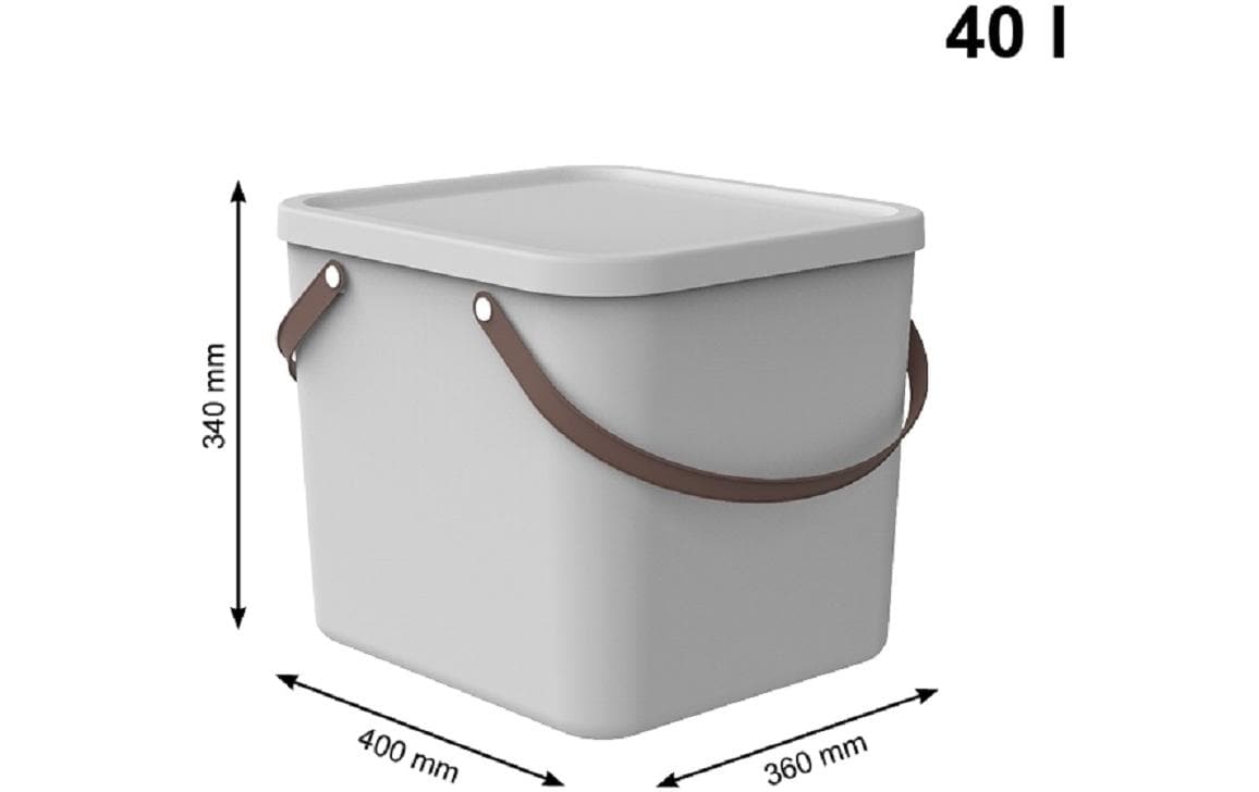 Rotho Aufbewahrungsbox Albula – Kunststoff, weiss, 35,8 × 34 × 40 cm
