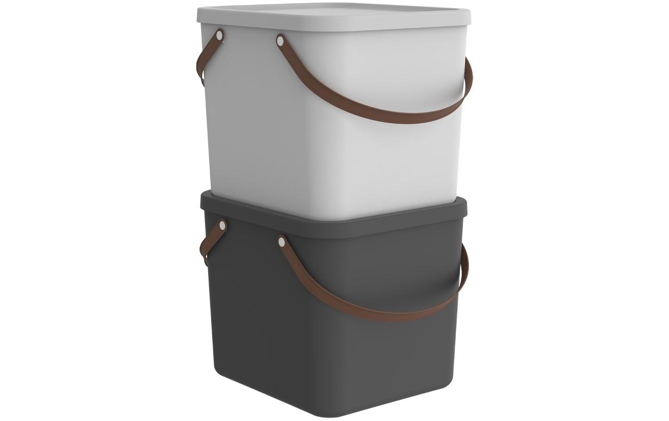 Rotho Aufbewahrungsbox Albula – Kunststoff, weiss, 35,8 × 34 × 40 cm