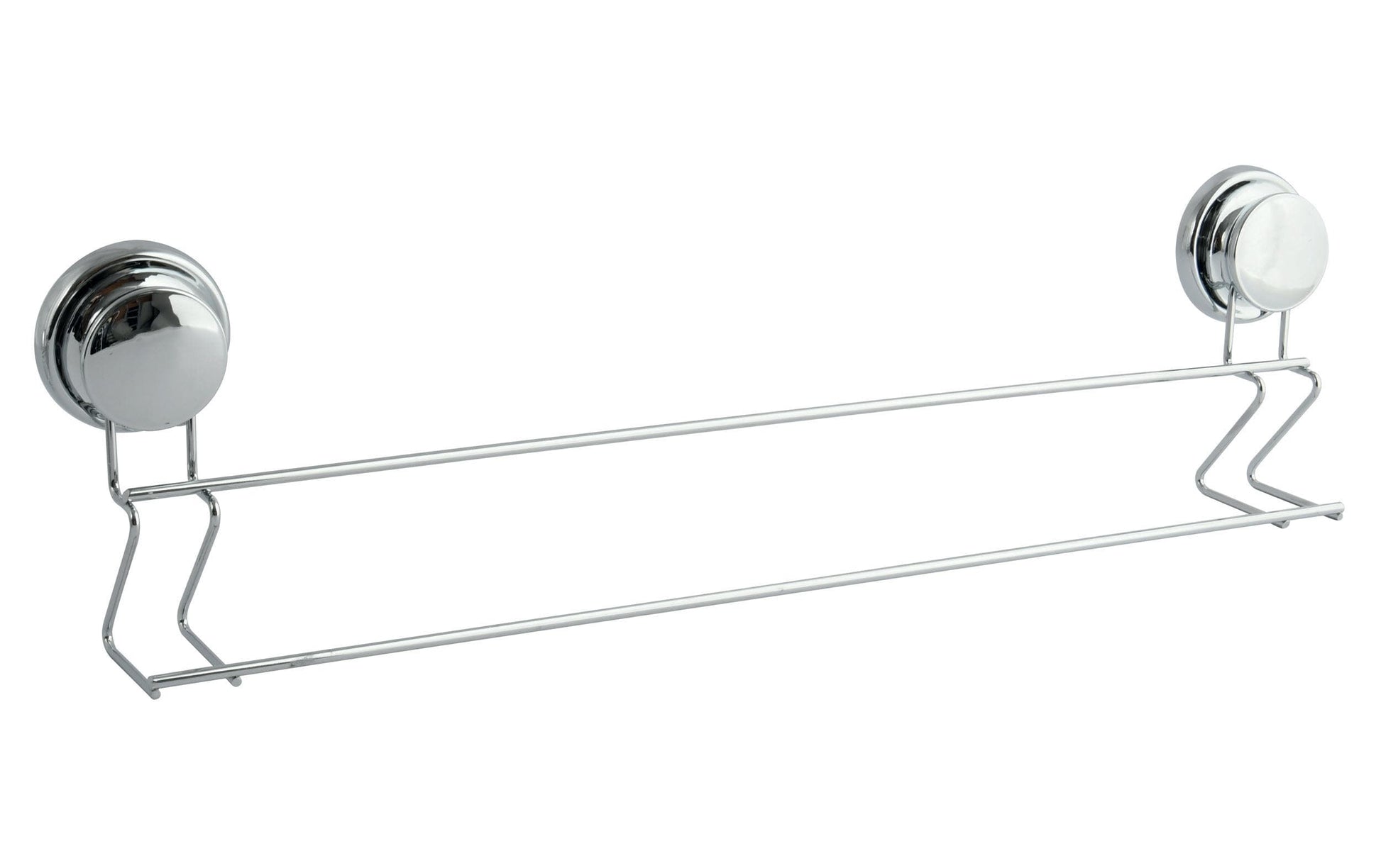 MSV Handtuchhalter – Saugnapf – 57,4 cm Breite – Silber – Metall