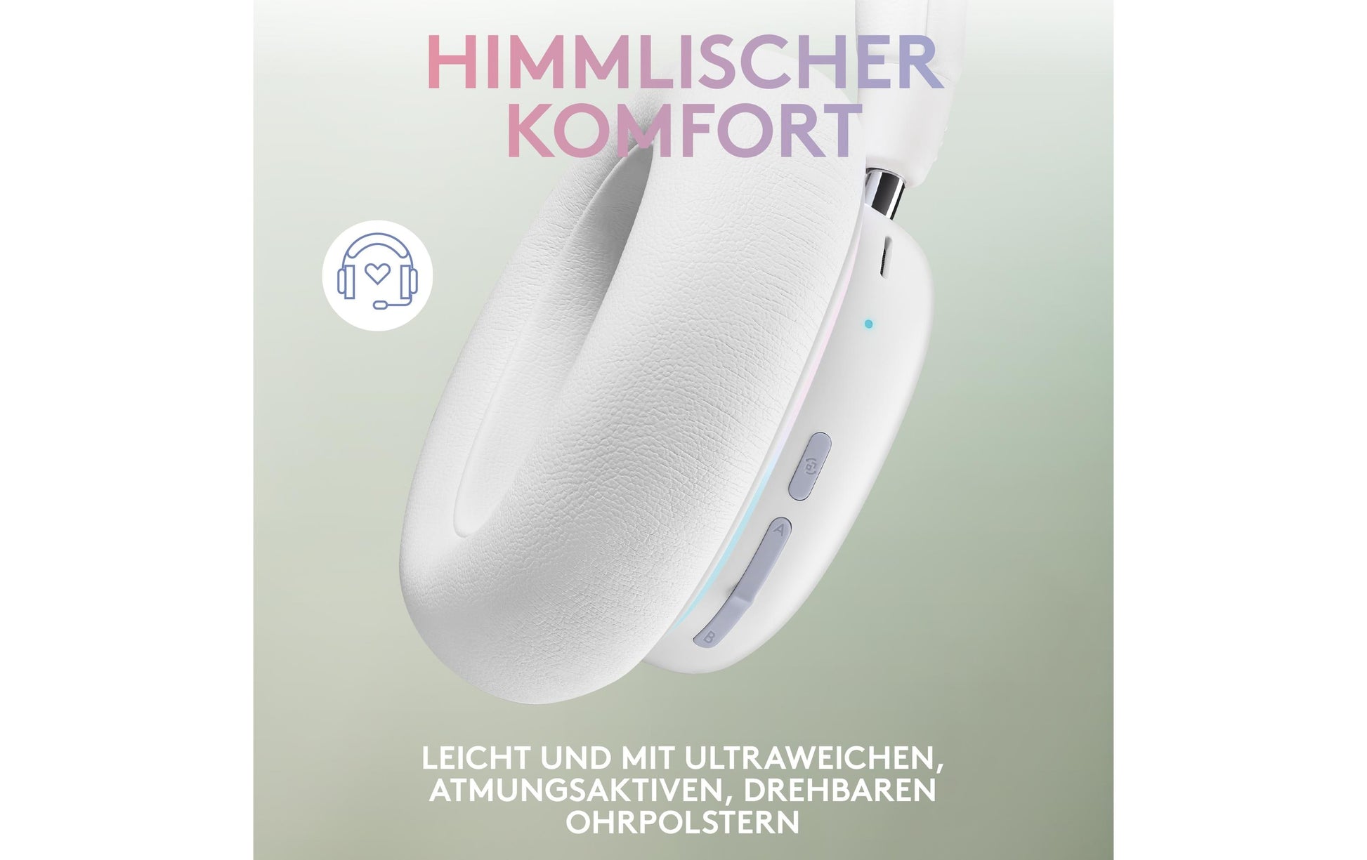 Logitech G G735 Gaming-Headset – Over-Ear, Stereo, Kabel + BT, mit USB-A-Dongle, Weiss
