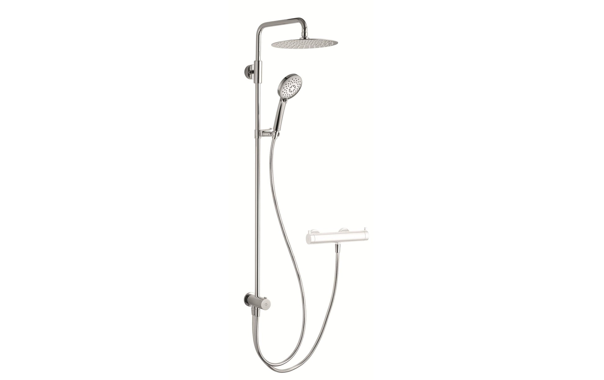 KWC Unterputz-Badebatterie chromeline – 130 cm, Metall, Kunststoff (Schlauch), Wandmontiert, Chrom