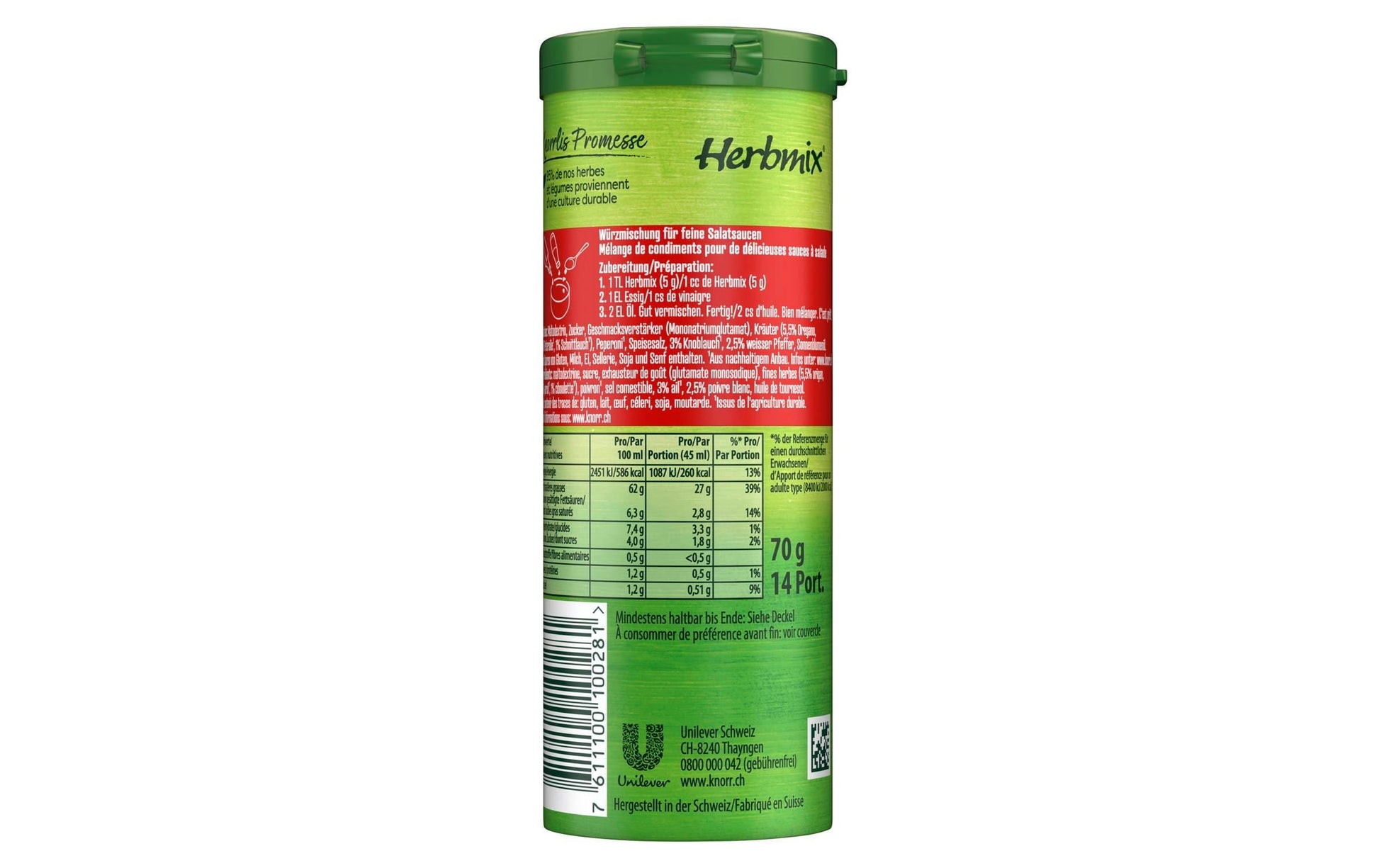 Knorr Gewürzmischung Herbmix Italian – 70 g