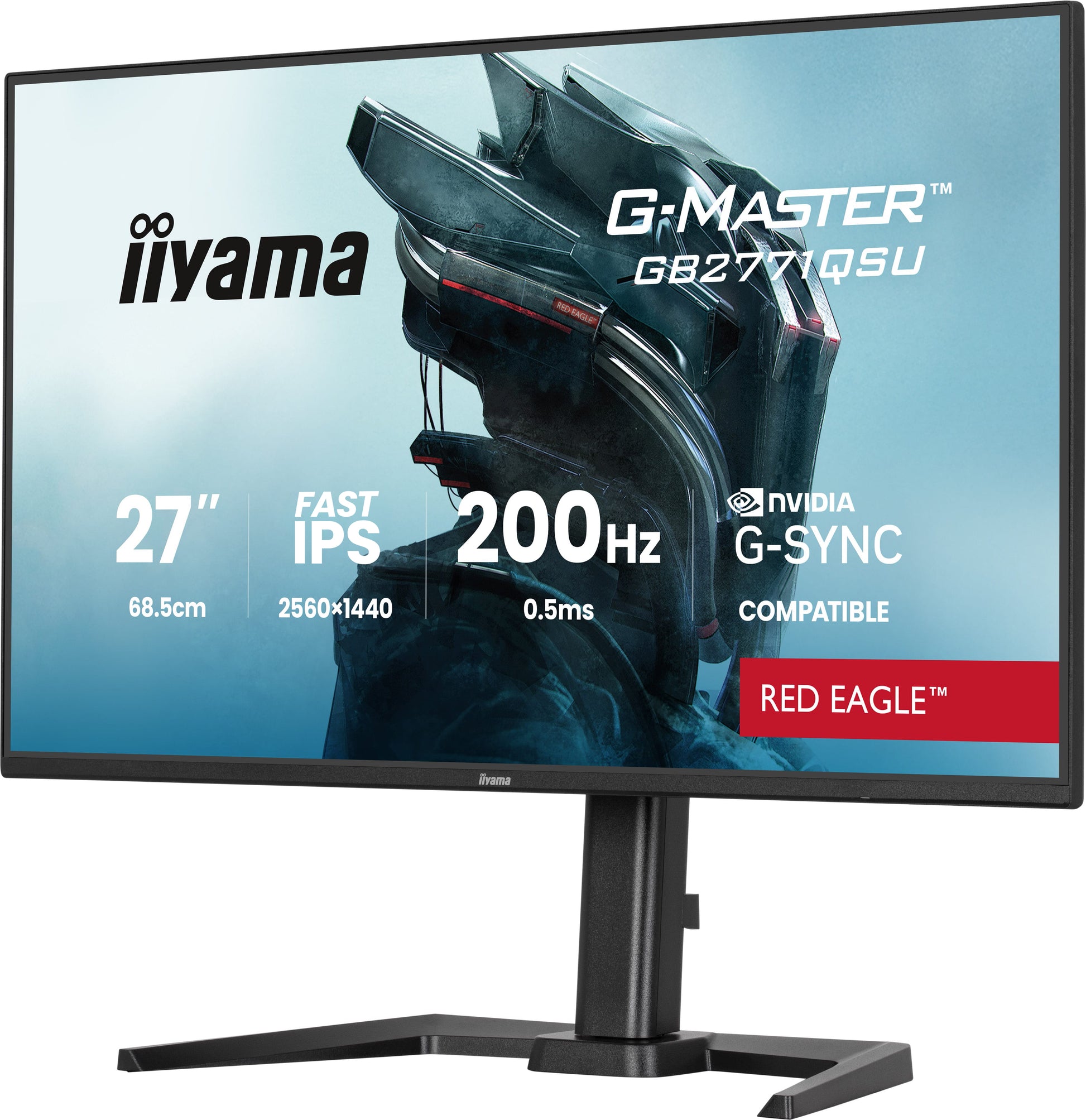 iiyama GB2771QSU-B1 – Monitor, 27", IPS, 200 Hz, Adaptive Sync (G-SYNC)