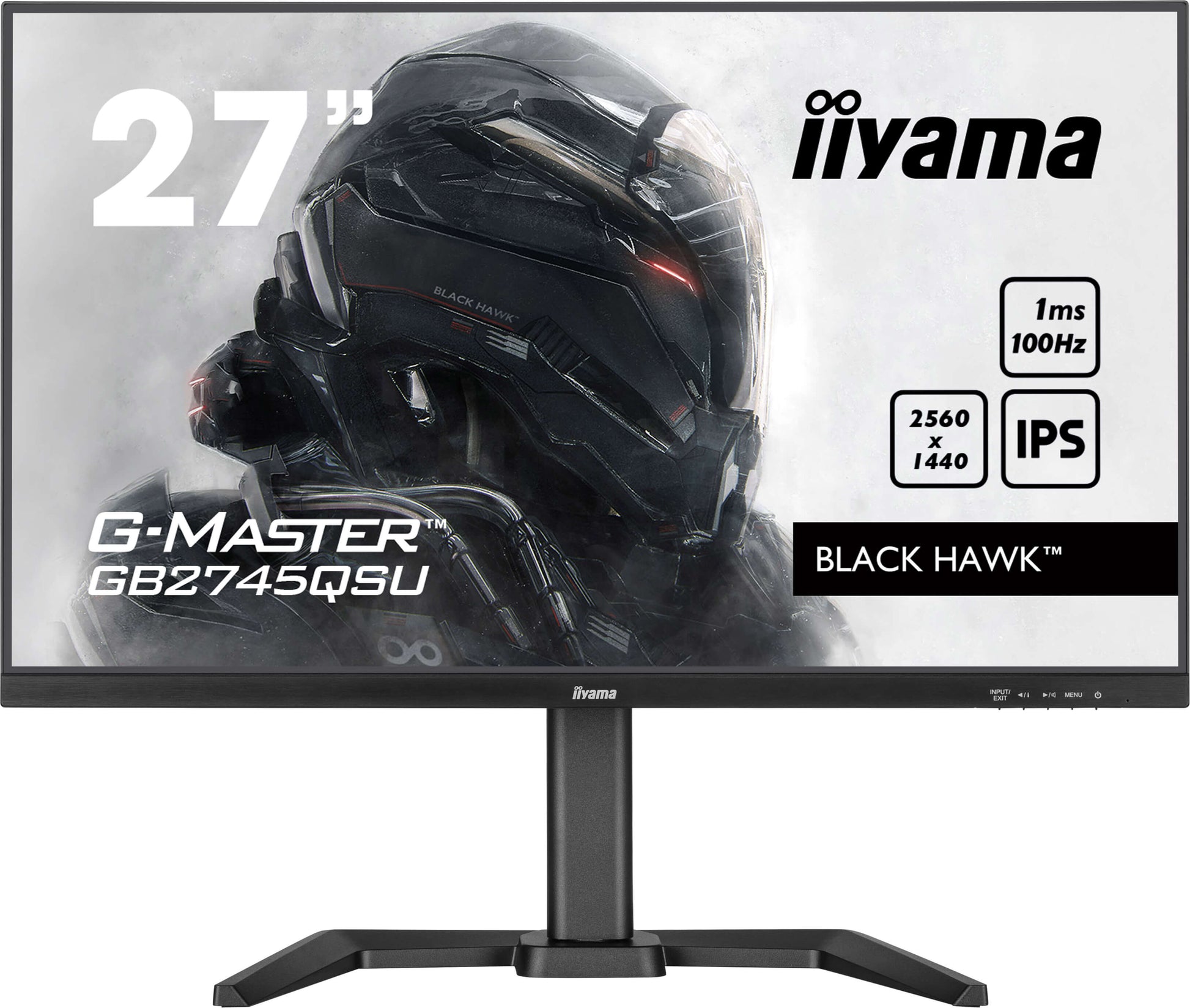 iiyama GB2745QSU-B2 – Monitor, 27", 2560 × 1440 (WQHD), IPS, 300 cd/m², HDMI