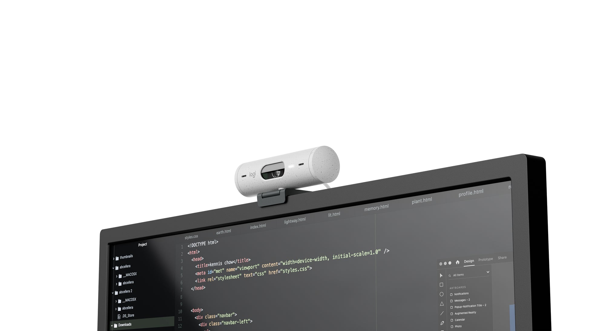 Logitech BRIO 500 – Webcam – Off-White