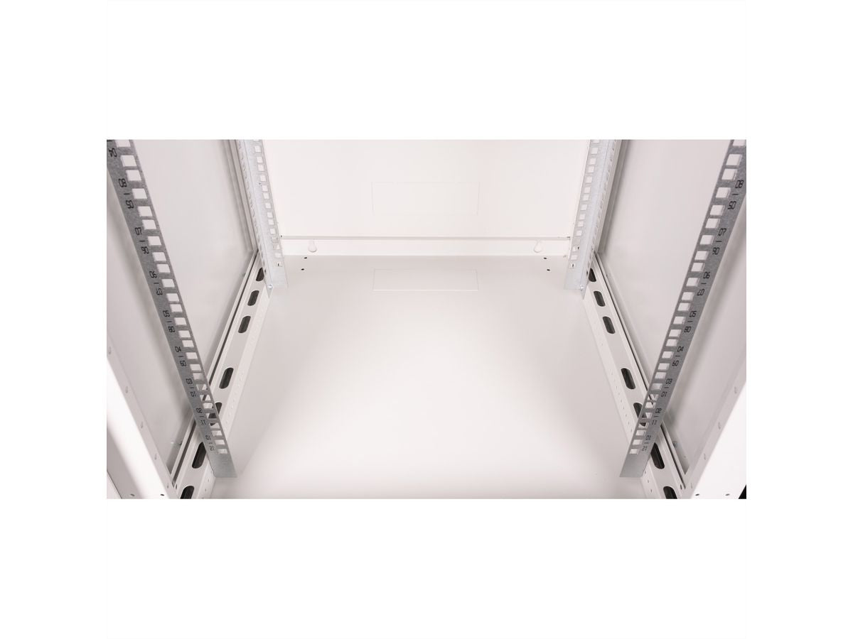 ROLINE Basic Plus – 19" Wandverteiler 12U, IP20, abschliessbar, 600 × 600 × 645 mm, lichtgrau, Stahl